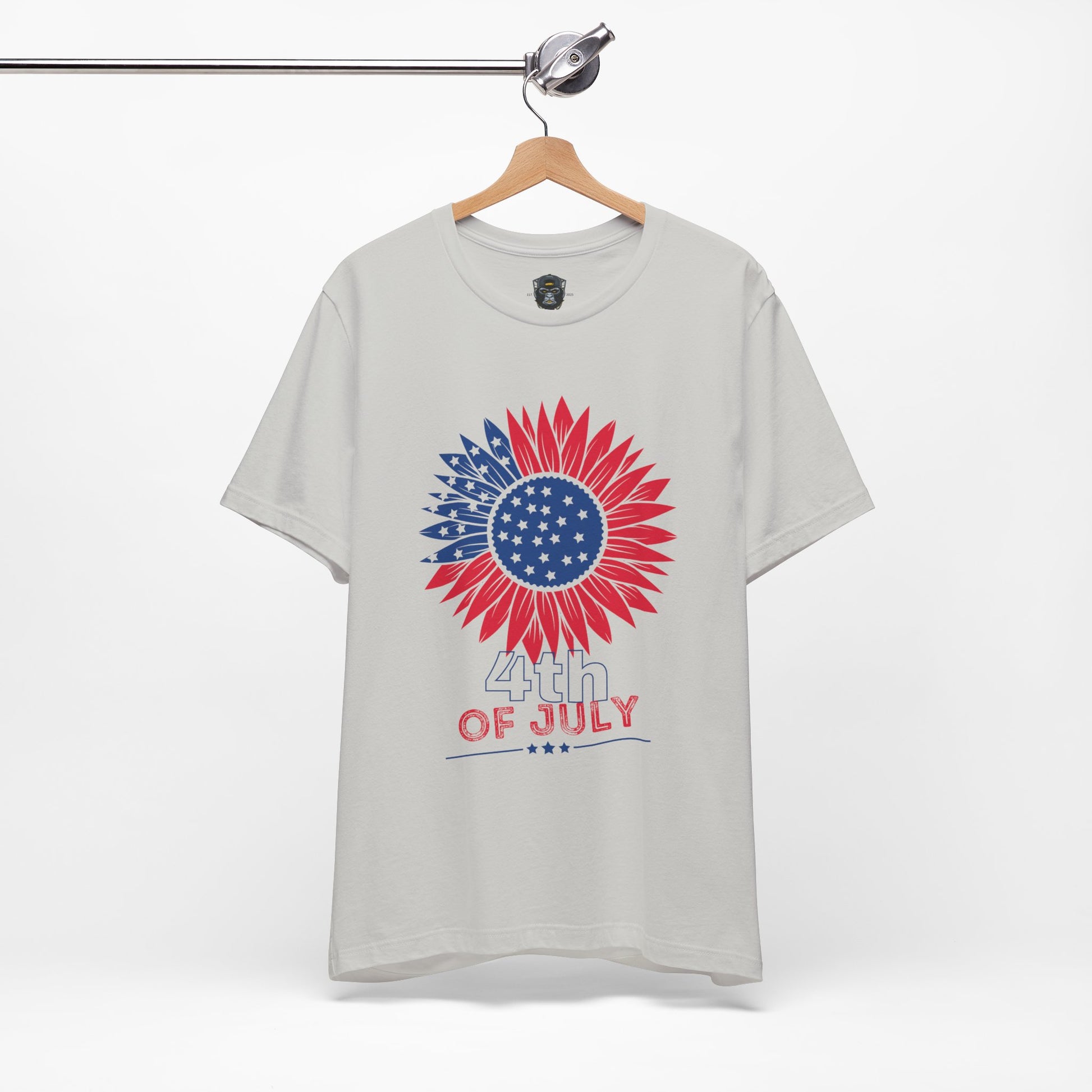 Patriotic Floral Tee, 4th of July T-Shirt, Unisex Graphic Shirt, Summer Festival Wear