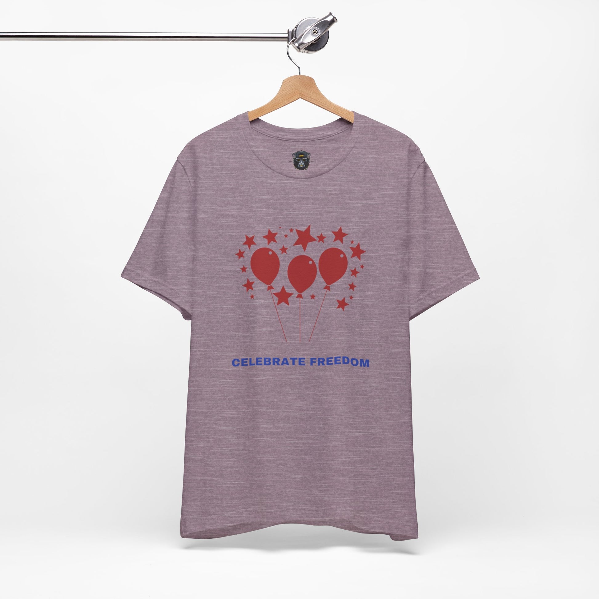 Celebrate Freedom Balloon Tee, Unisex Jersey Tee, July 4th Shirt, Party Wear