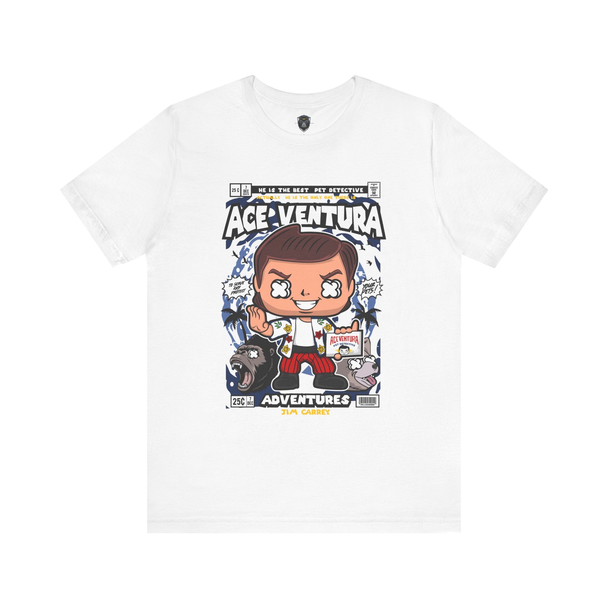 Ace Ventura Adventures Tee, Funny Graphic T-Shirt, Unisex Short Sleeve Tee, Pet Lover Gift