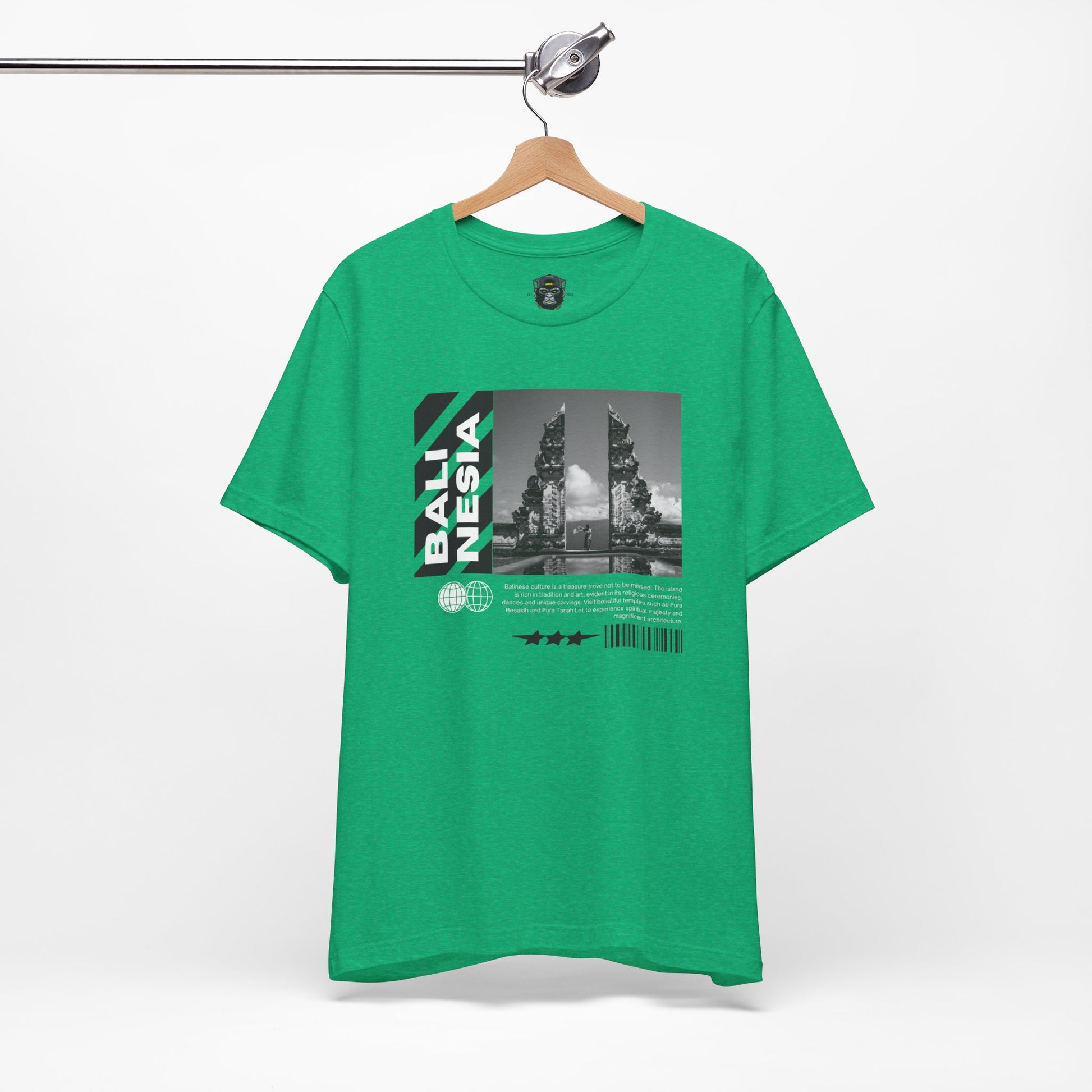 Bali Themed Graphic Tee - Unisex Short Sleeve, Vacation Vibes, Travel Gift