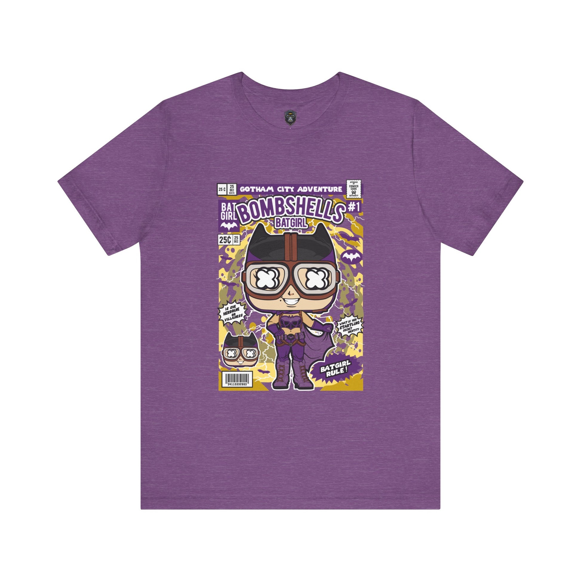 Comic-Inspired Batgirl Tee, Perfect for Superhero Fans, Gifts for Birthdays, Casual Wear
