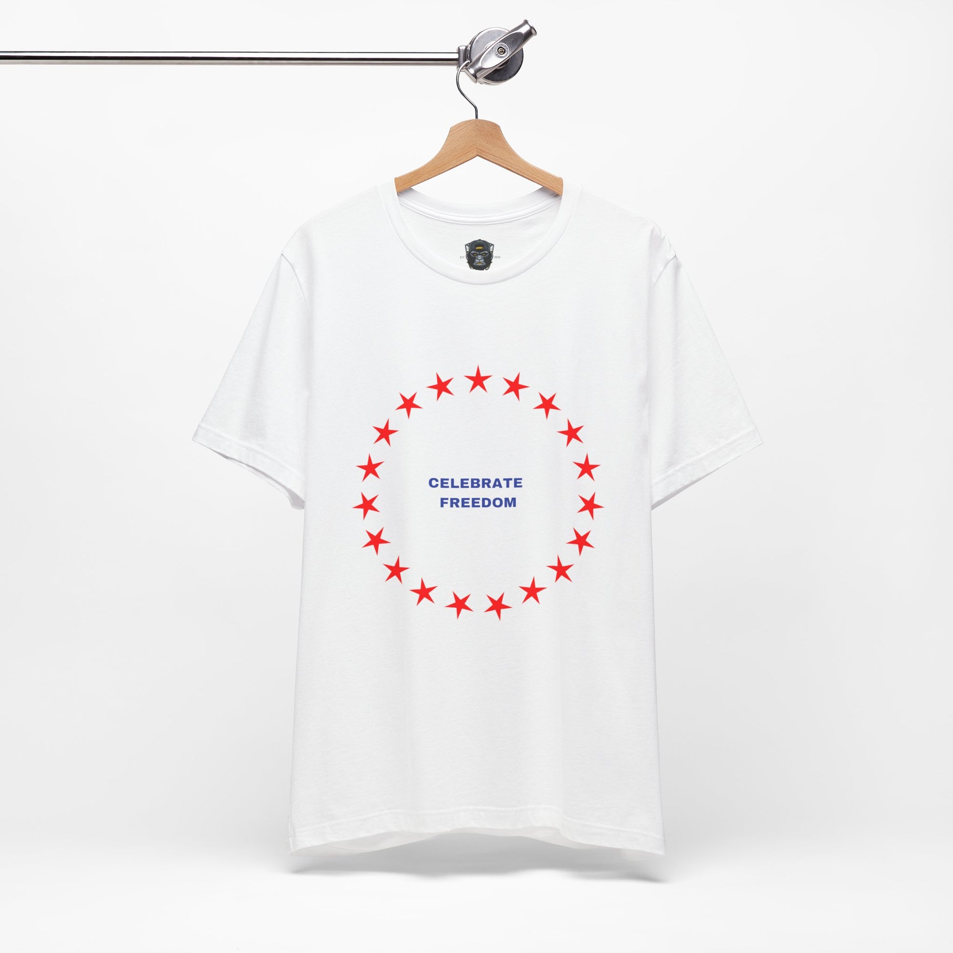 Celebrate Freedom Unisex Jersey Tee, Independence Day Shirt, Patriotic Apparel