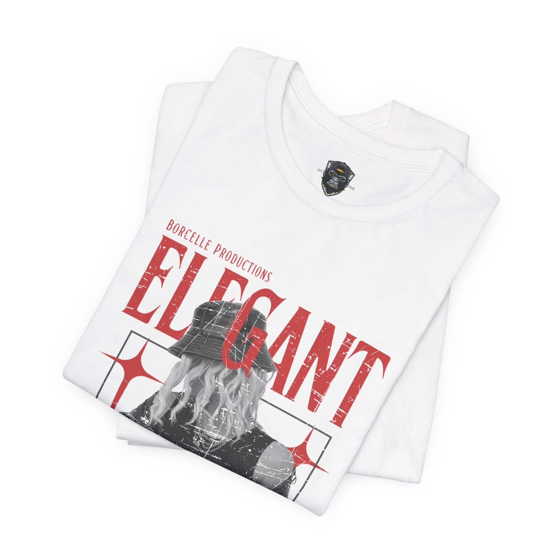 Elegant Jersey Tee, Graphic T-Shirt, Gift for Her, Trendy Apparel, Streetwear Style