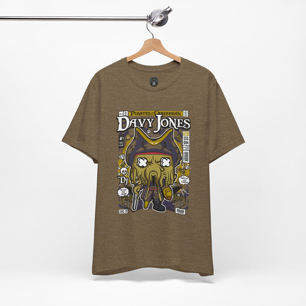 Davy Jones Graphic Tee | Unisex Jersey Short Sleeve Shirt, Pirate Themed Apparel