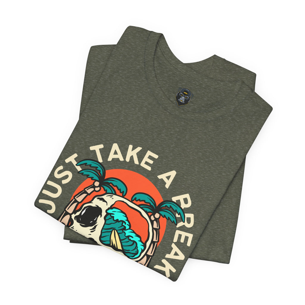 Beach Vibe Tee: 'Just Take a Peak' Graphic T-Shirt, Casual Wear, Summer Style