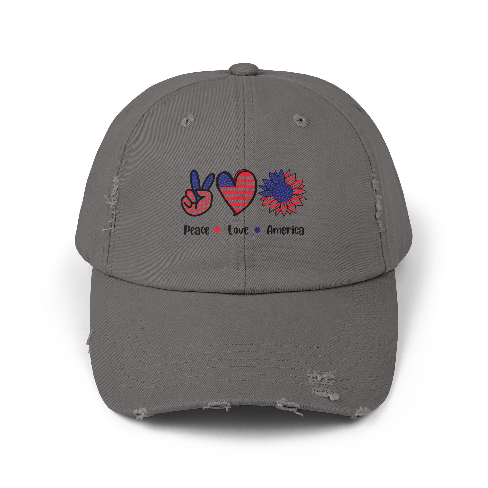 Unisex Distressed Cap with Heart Design, Trendy Hat, Casual Accessory, Gift for Him/Her, Summer Style, Everyday Wear