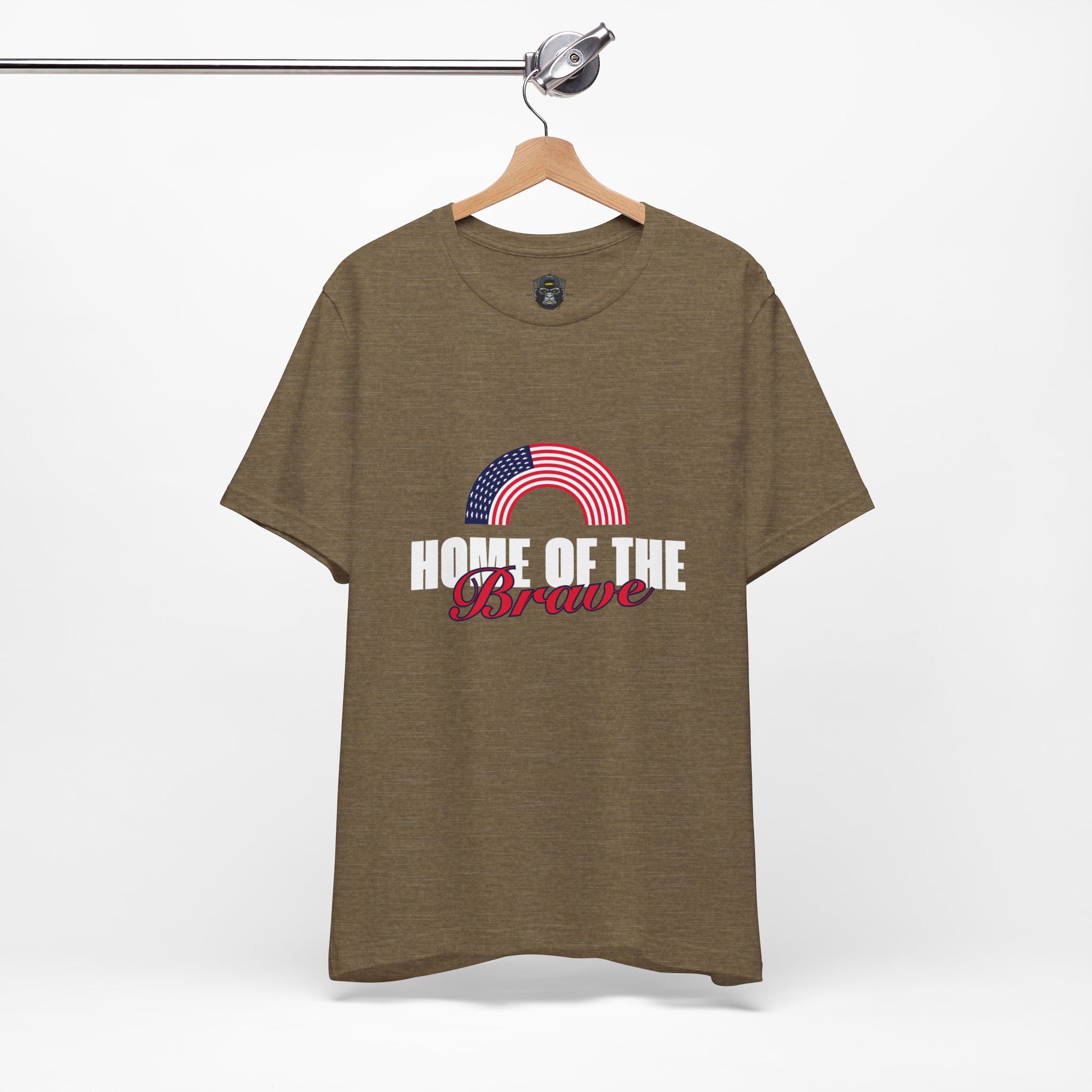 Patriotic Graphic Tee – Home of the Brave, Casual Shirt, Independence Day Gift