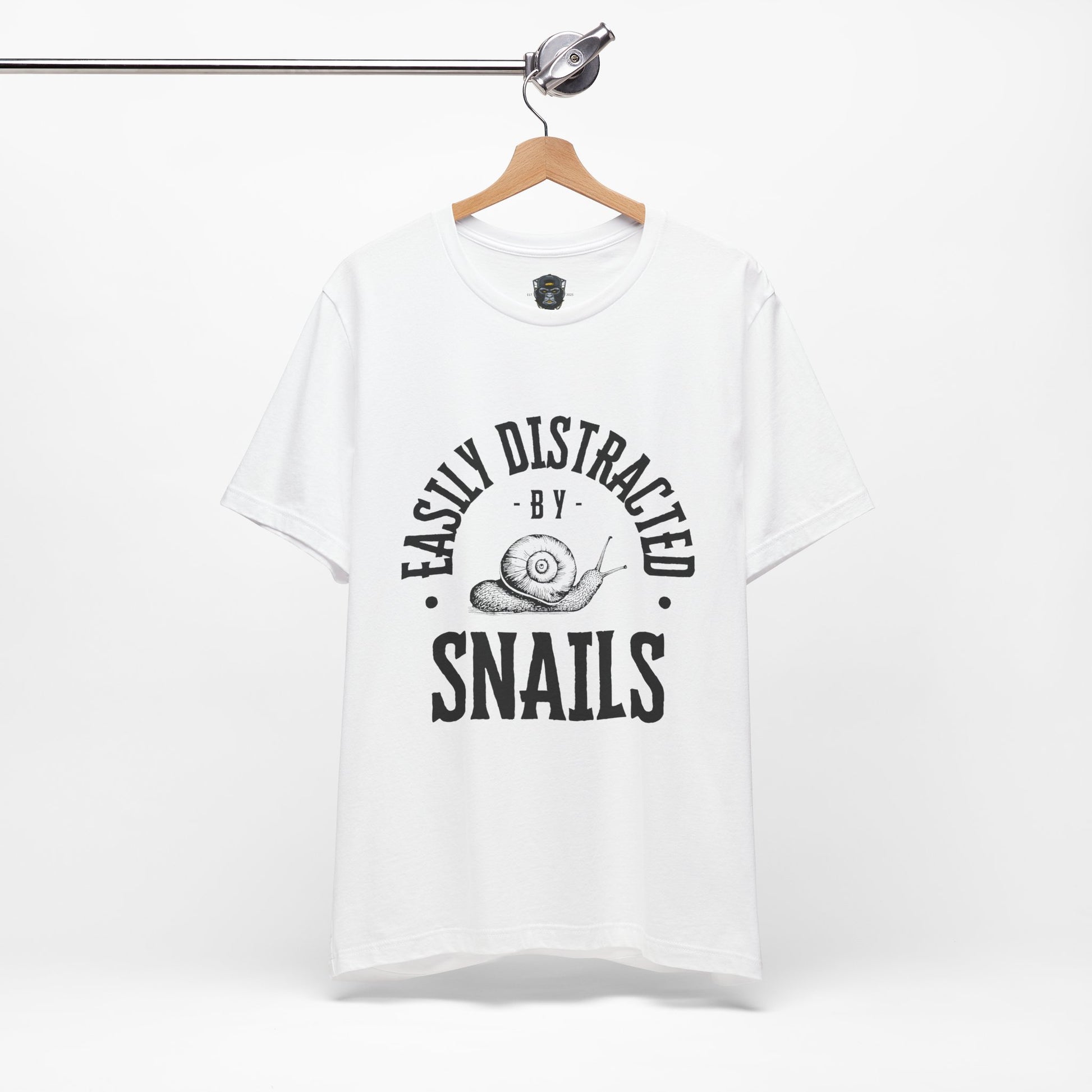 Easily Distracted by Snails Tee, Relaxed Graphic T-Shirt, Snail Lover Gift