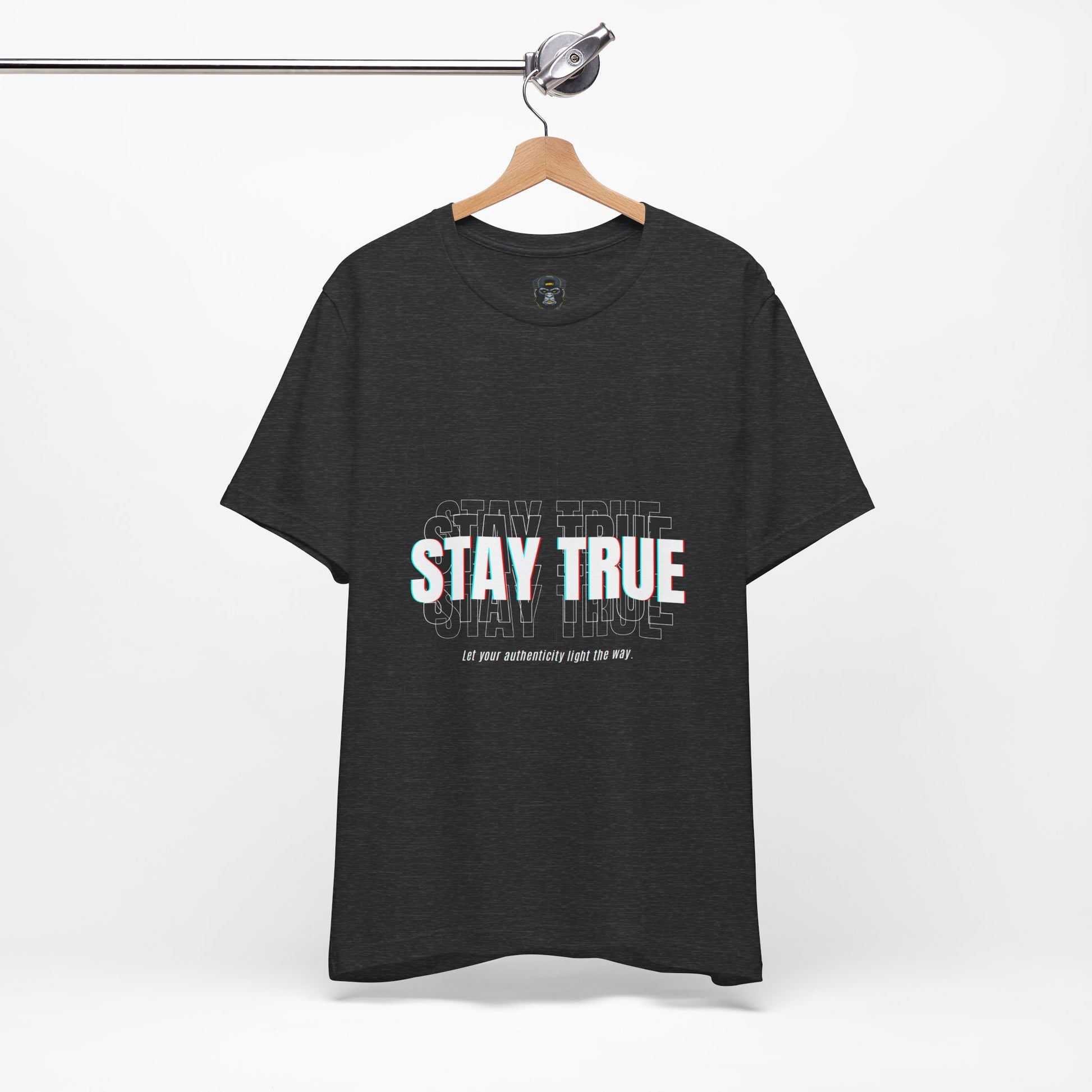 Stay True Jersey Tee, Motivational Graphic Shirt, Trendy Gift for Teens
