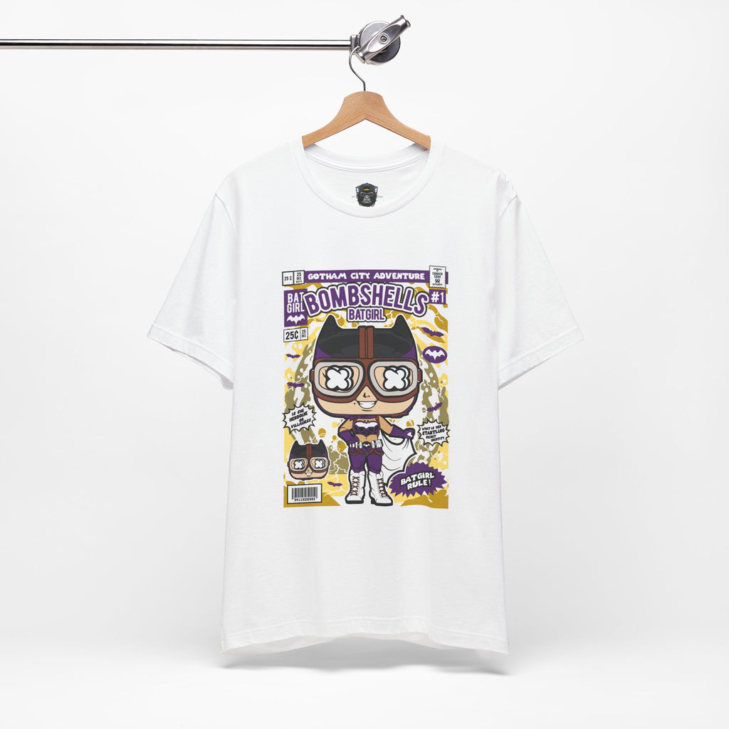Comic-Inspired Batgirl Tee, Perfect for Superhero Fans, Gifts for Birthdays, Casual Wear