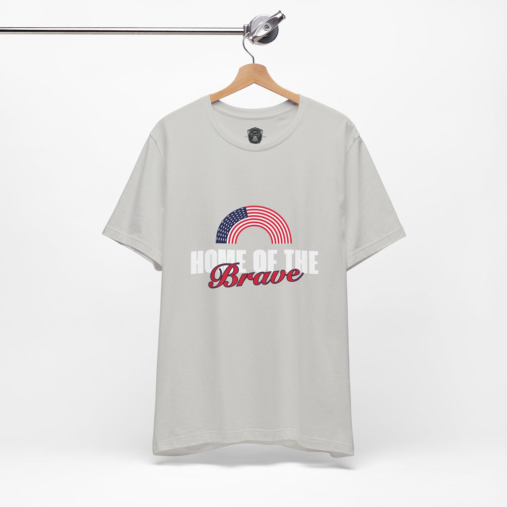 Patriotic Graphic Tee – Home of the Brave, Casual Shirt, Independence Day Gift