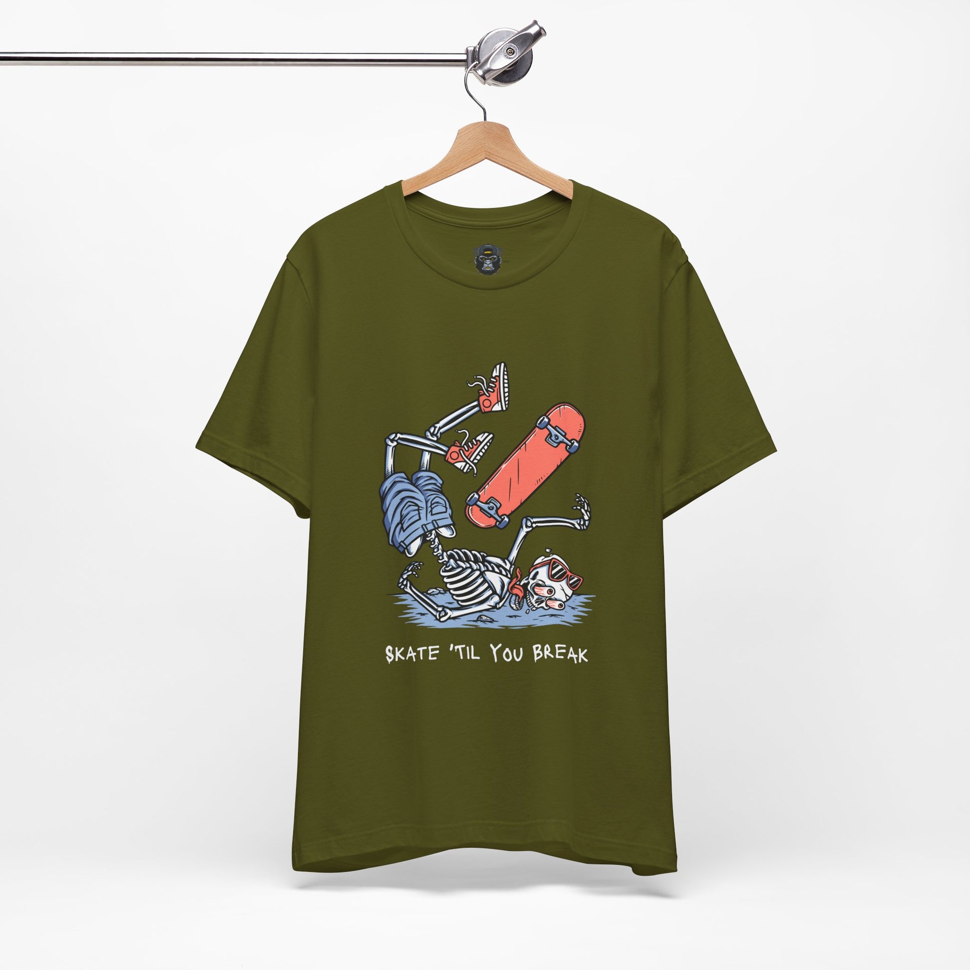 Skateboard Graphic Tee, Casual Streetwear Shirt, Cool Gift for Skaters