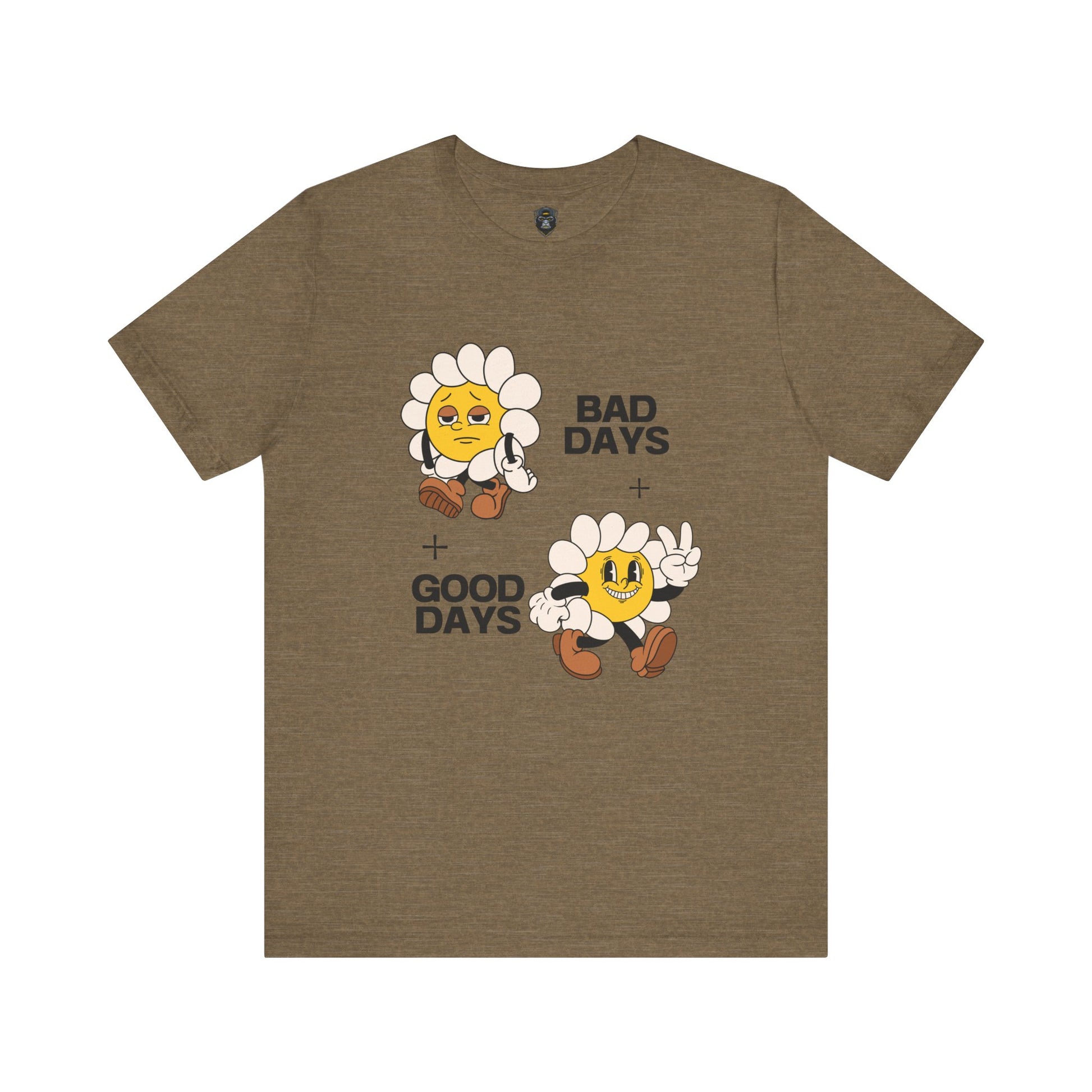 Sunflower Mood Tee - Bad Days + Good Days, Feel-Good Shirt, Casual Wear