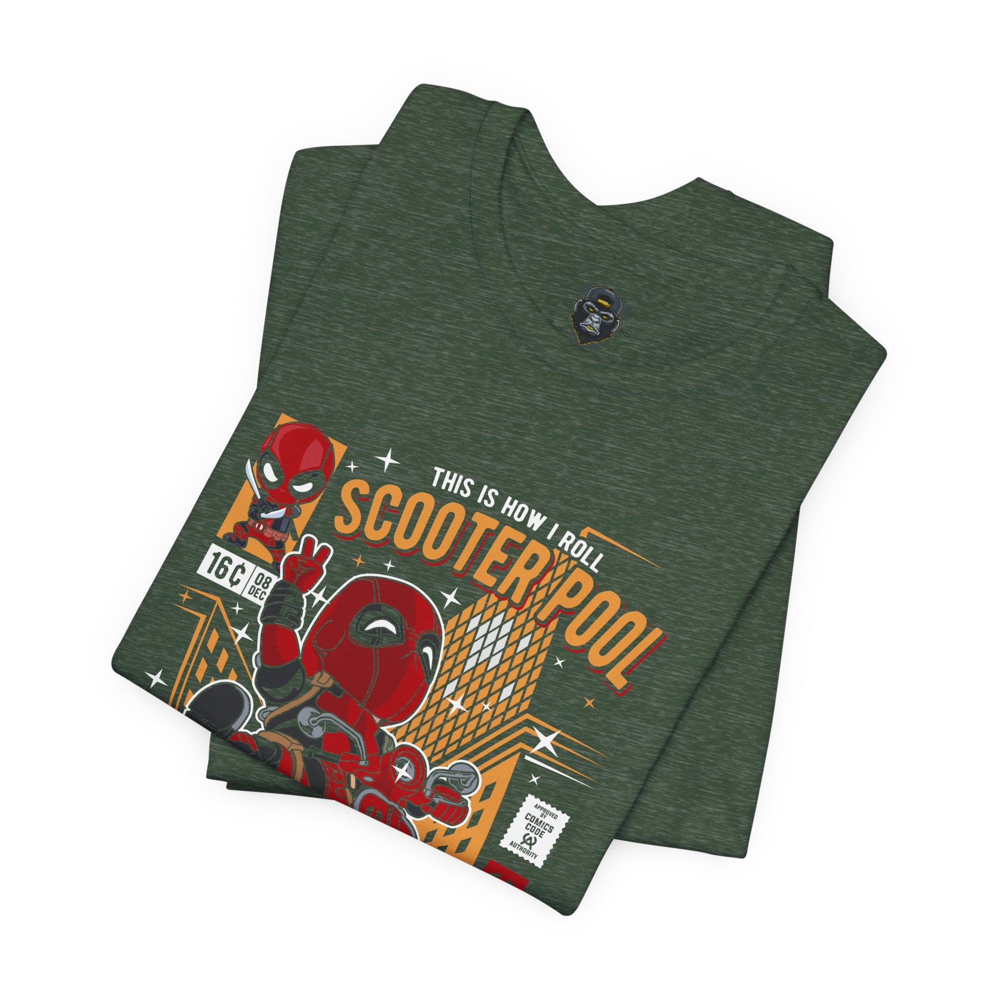 Retro Scooter Pool Tee, Unisex Jersey T-Shirt, Vintage Motorcycle Shirt, Gift for Him/Her
