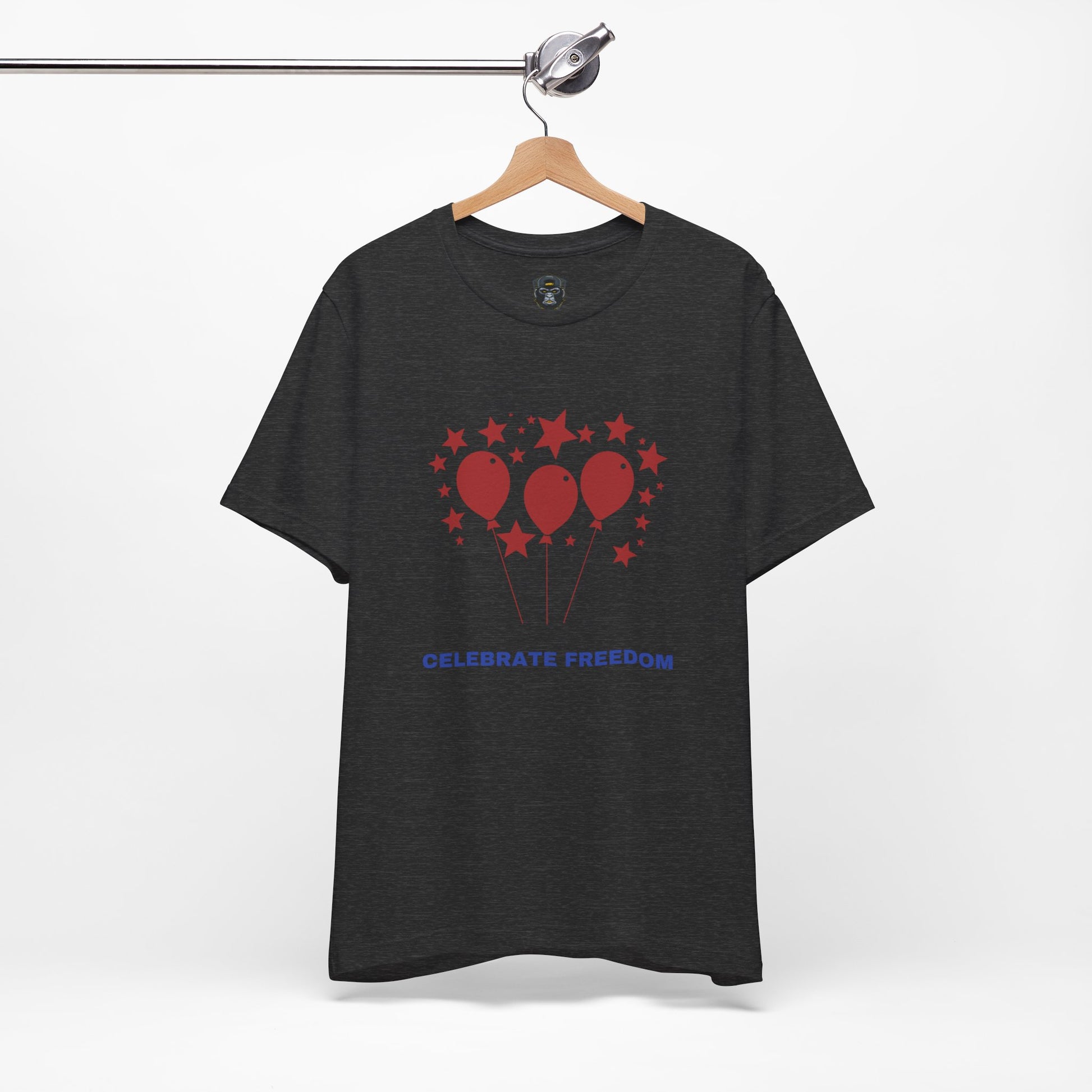 Celebrate Freedom Balloon Tee, Unisex Jersey Tee, July 4th Shirt, Party Wear