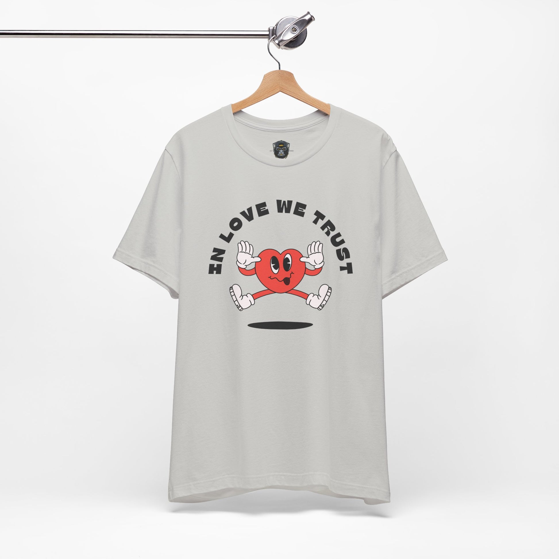 Fun Heart Graphic Tee - In Love We Trust T-Shirt, Valentine's Day Gift