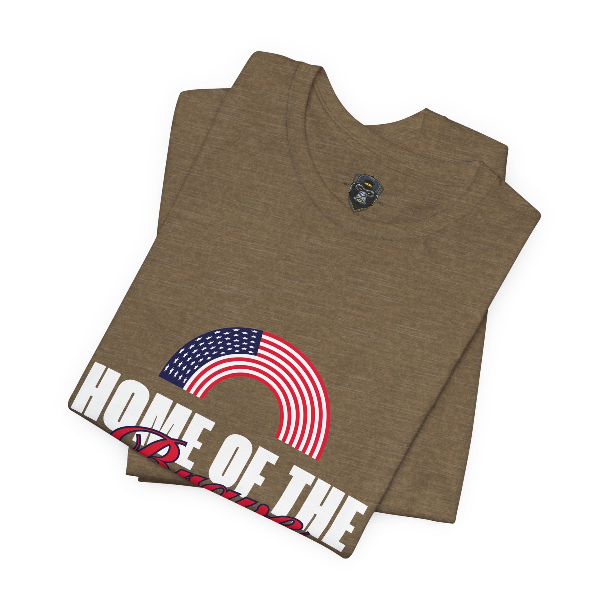 Patriotic Graphic Tee – Home of the Brave, Casual Shirt, Independence Day Gift