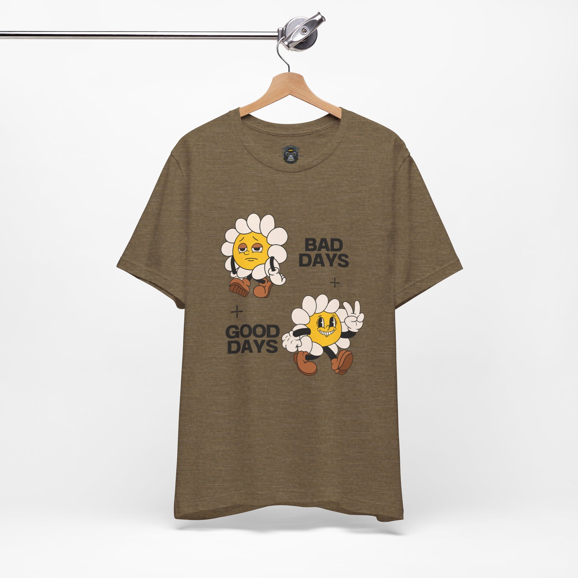 Sunflower Mood Tee - Bad Days + Good Days, Feel-Good Shirt, Casual Wear