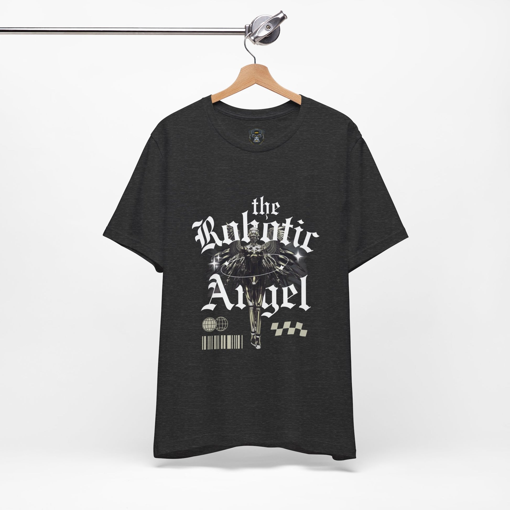 Gothic Graphic Tee - The Robotic Angel, Fashion Shirt, Edgy Streetwear