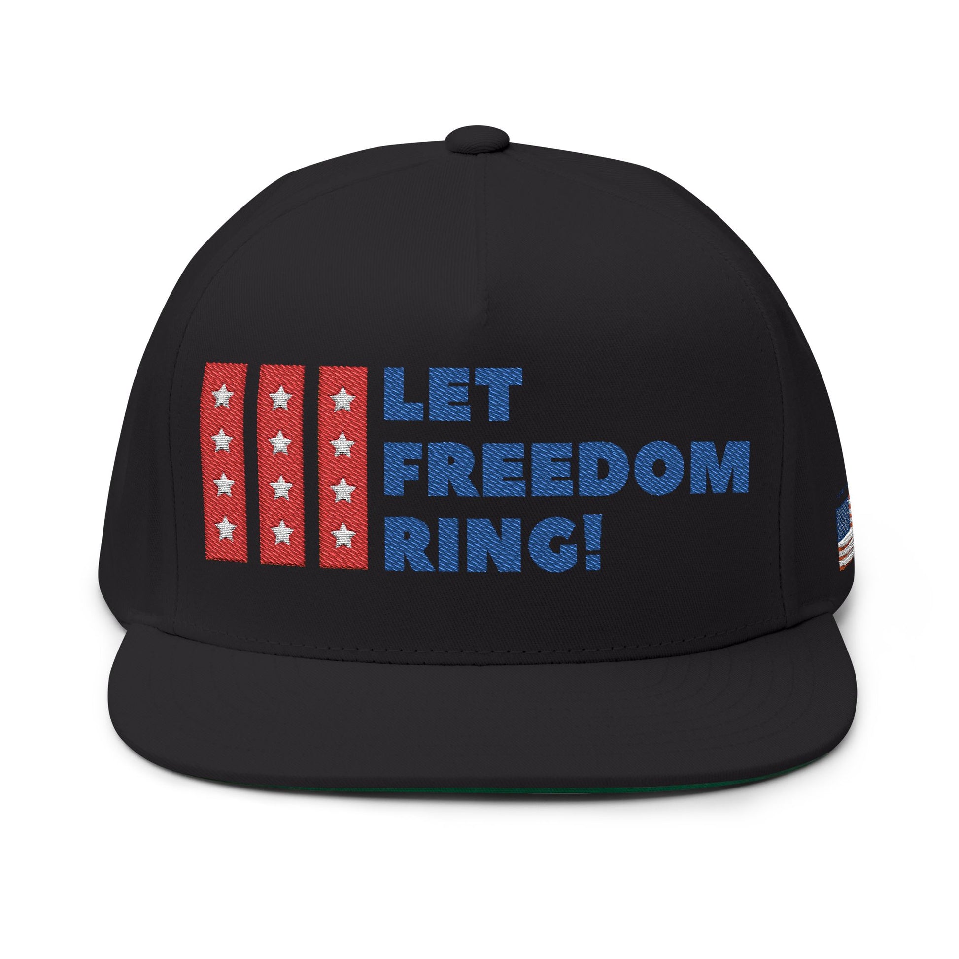 Patriotic Flat Bill Cap - 'Let Freedom Ring!' Hat for Independence Day, Gifts for Veterans, USA Pride Gear, Summer Accessories, [...]