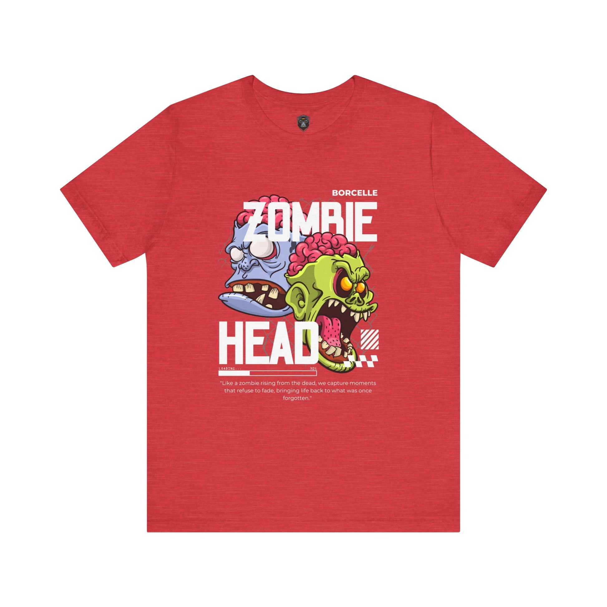 Zombie Head Graphic Tee, T-Shirt for Horror Fans, Fun Gift for Halloween