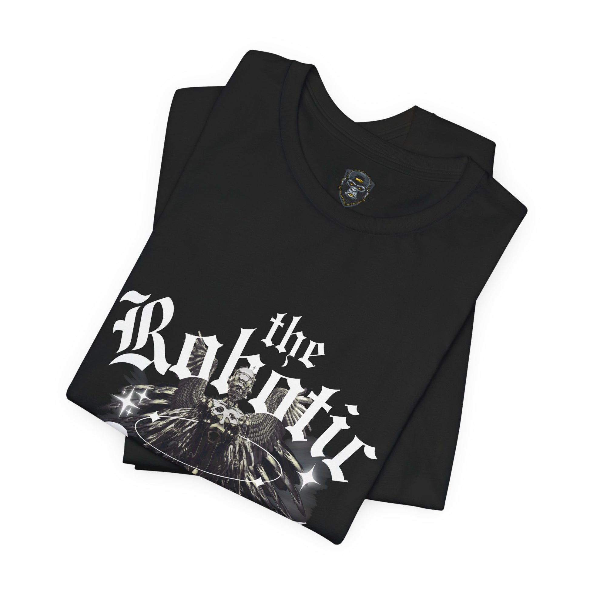 Gothic Graphic Tee - The Robotic Angel, Fashion Shirt, Edgy Streetwear