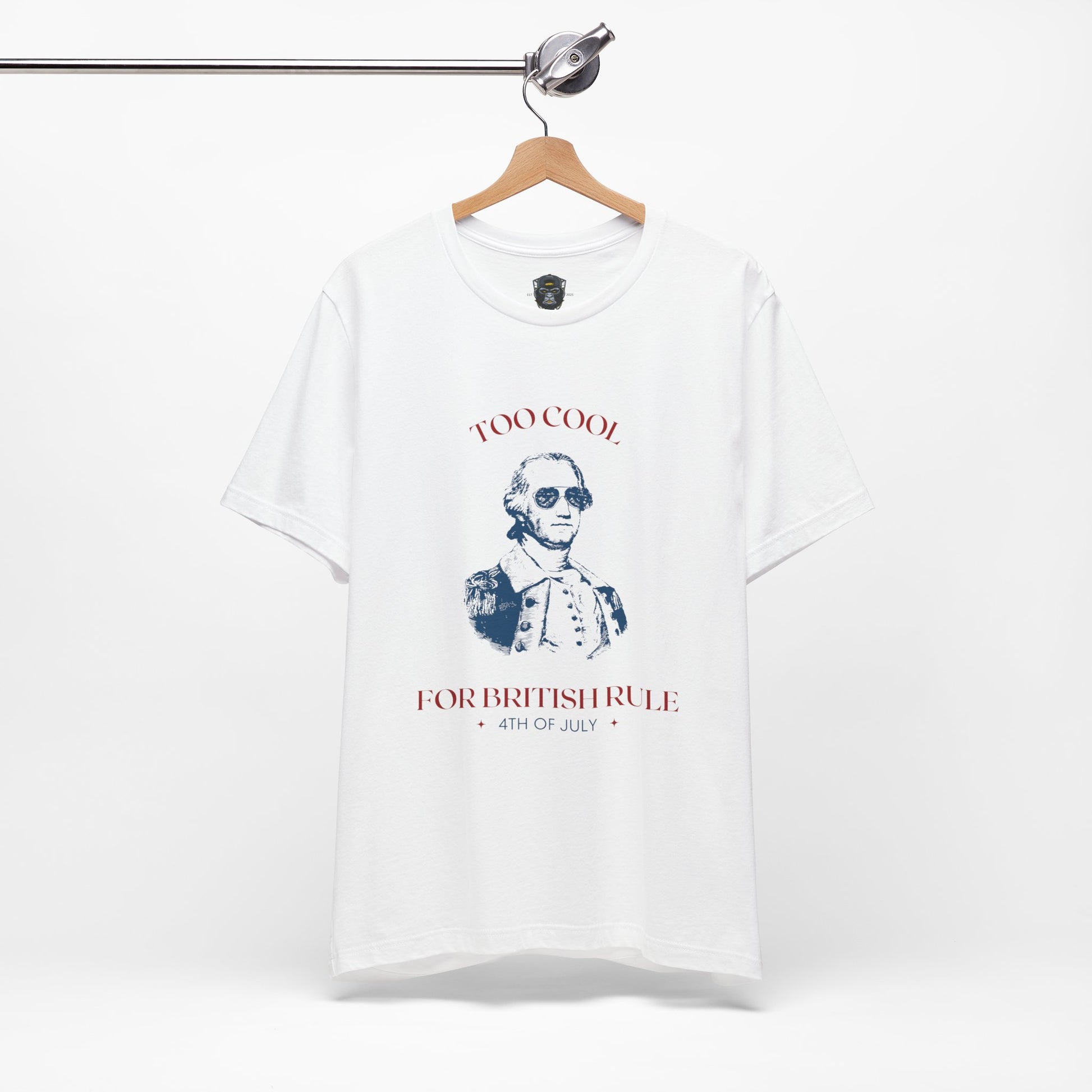 4th of July Vintage Graphic Tee - Too Cool for British Rule, Patriotic T-Shirt