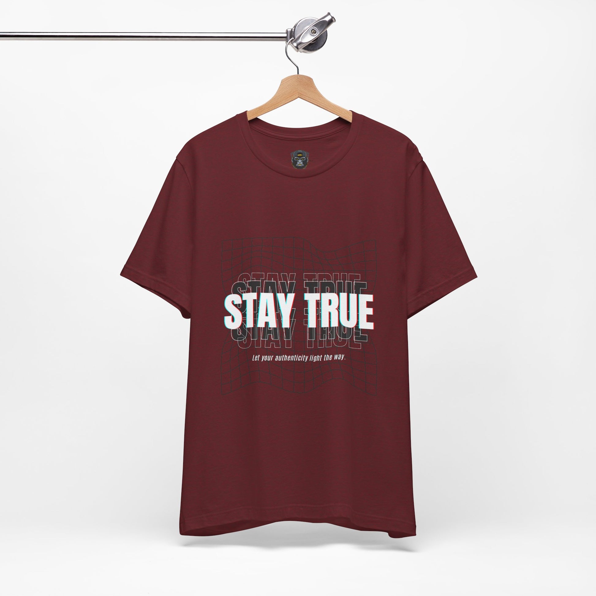 Stay True Jersey Tee, Motivational Graphic Shirt, Trendy Gift for Teens
