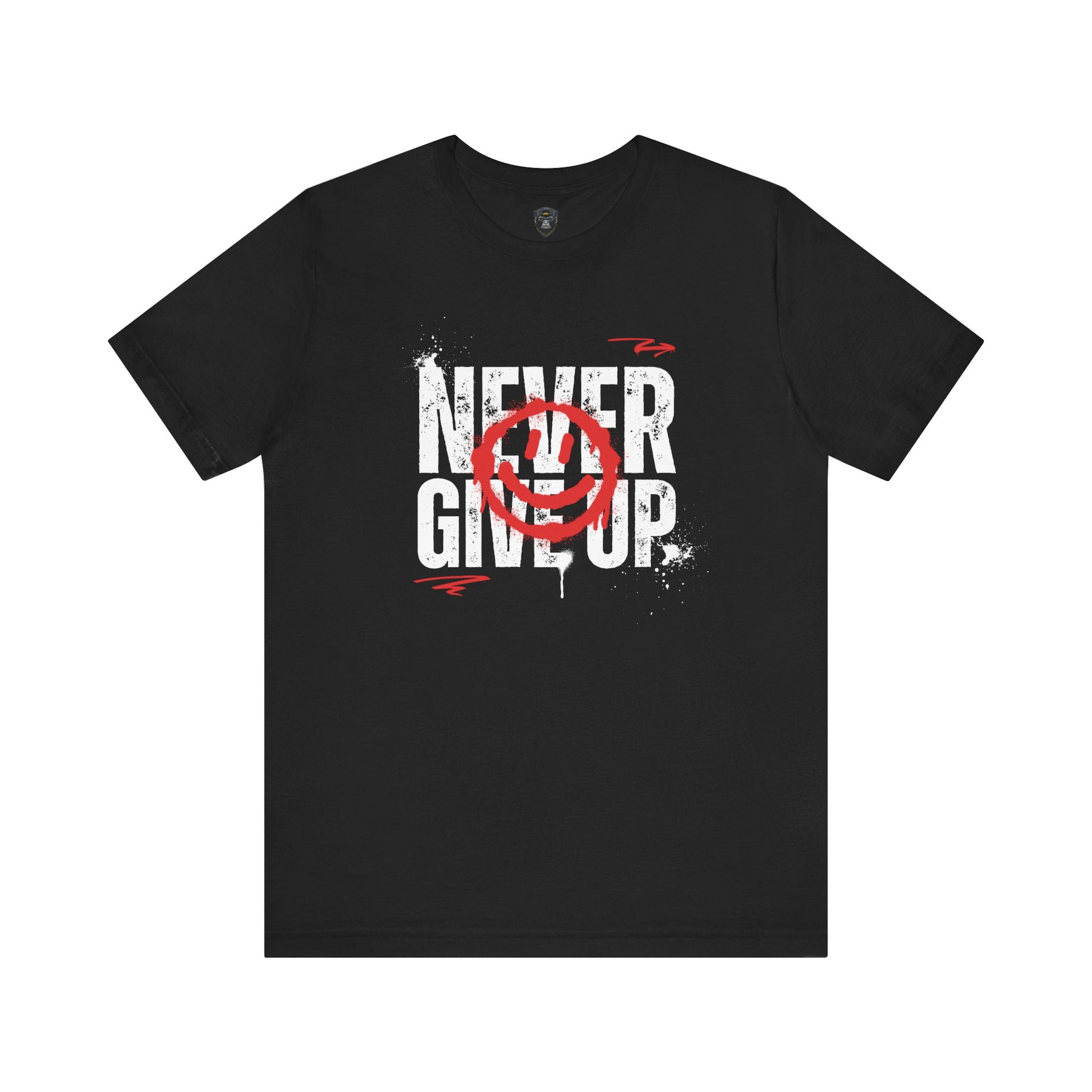 Motivational Tee - 'Never Give Up' Graphic Shirt, Workout Tee, Inspirational Gift