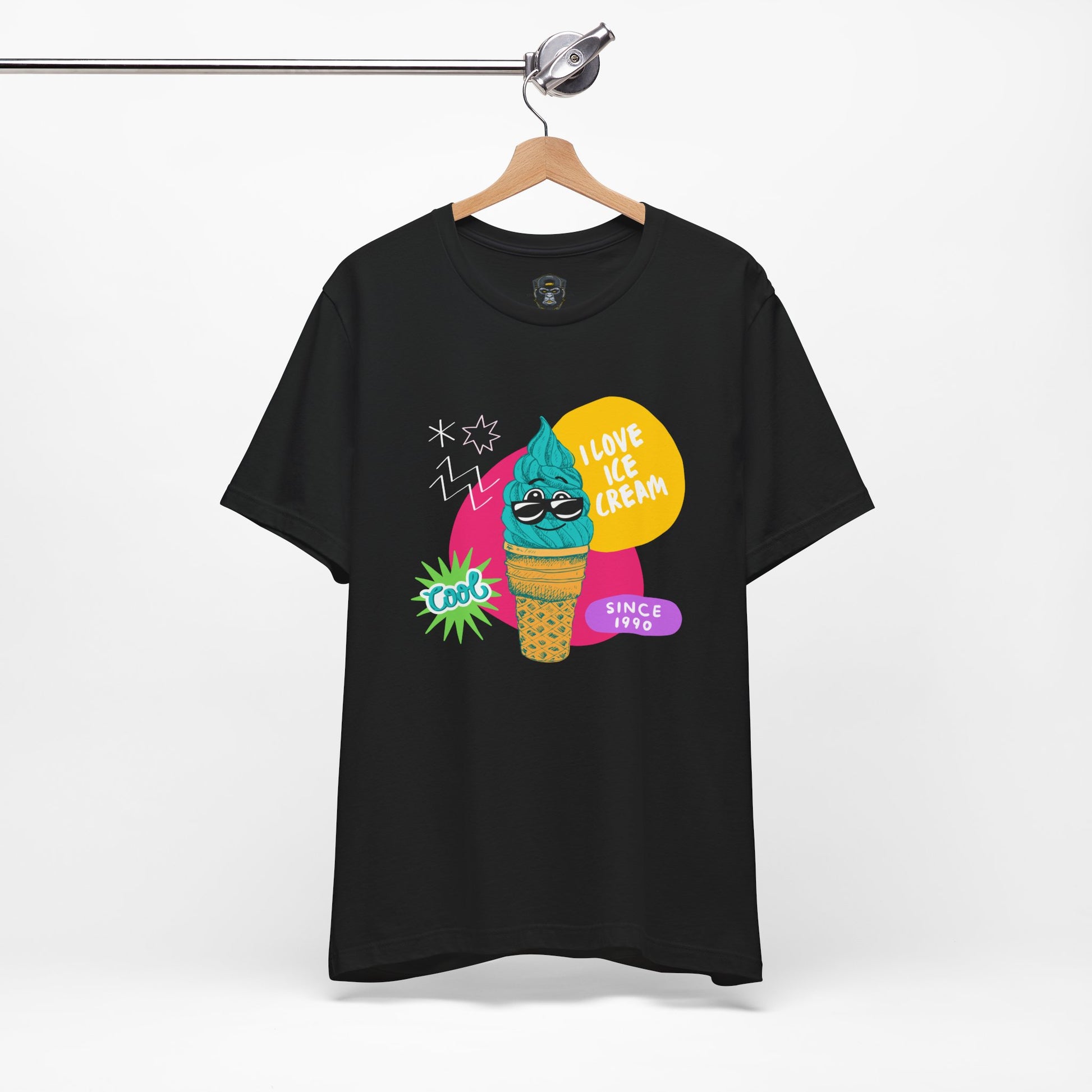 I Love Ice Cream Jersey Tee, Cool Summer Shirt, Fun Graphic Tee, Ice Cream Lover Gift