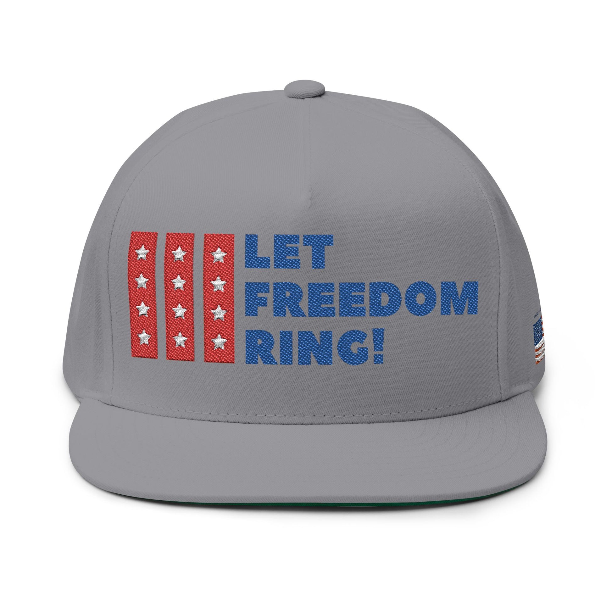 Patriotic Flat Bill Cap - 'Let Freedom Ring!' Hat for Independence Day, Gifts for Veterans, USA Pride Gear, Summer Accessories, [...]