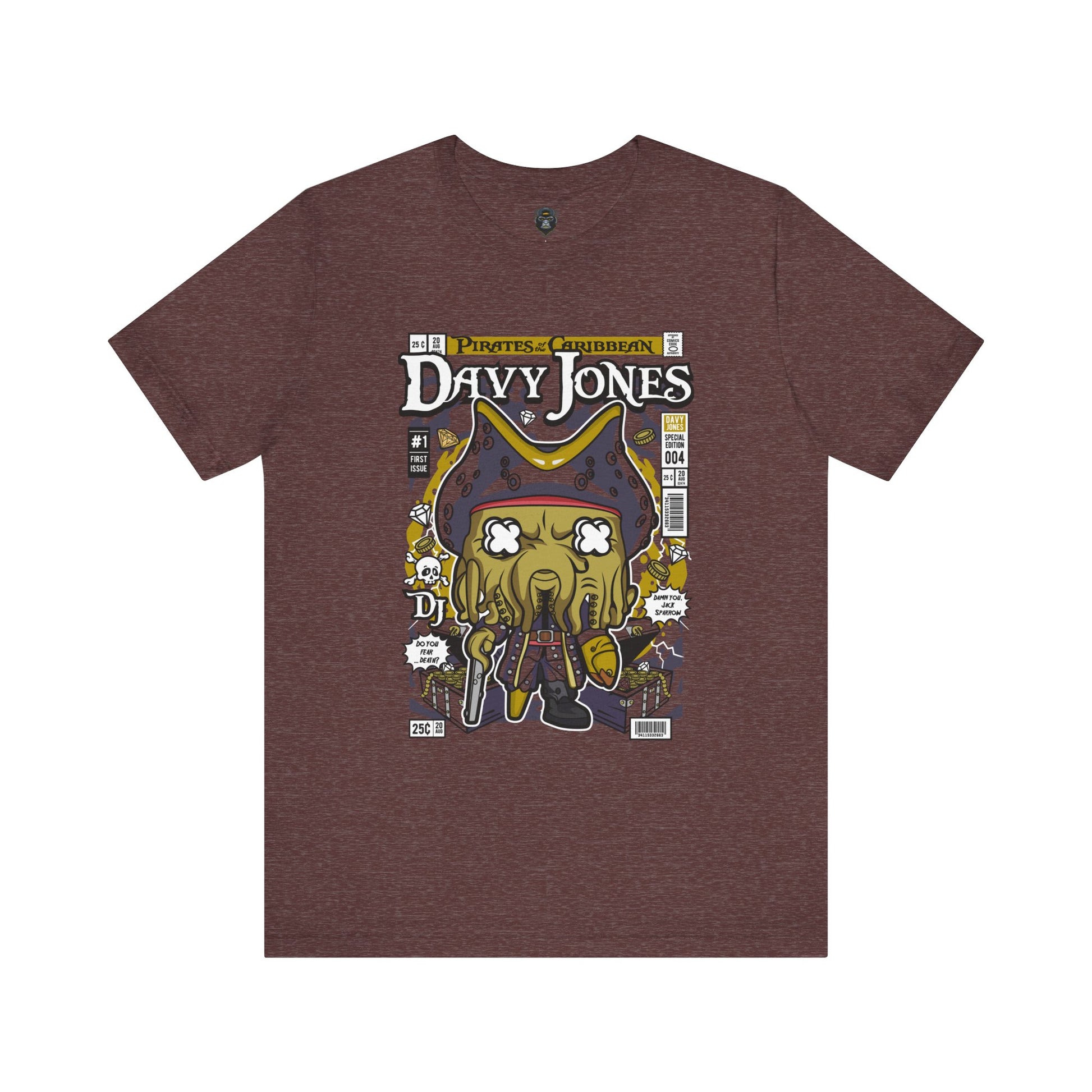 Davy Jones Graphic Tee | Unisex Jersey Short Sleeve Shirt, Pirate Themed Apparel