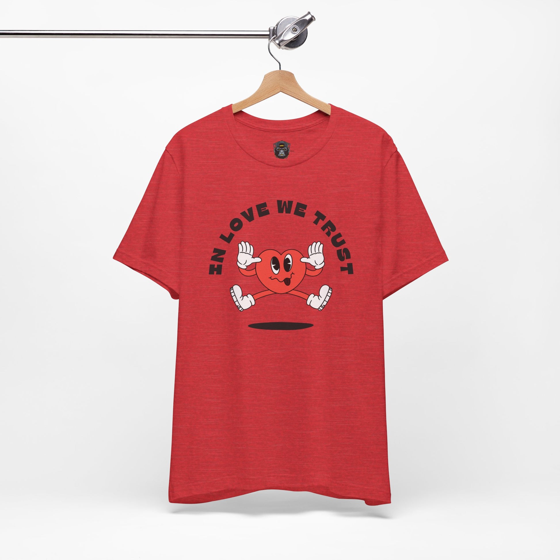 Fun Heart Graphic Tee - In Love We Trust T-Shirt, Valentine's Day Gift