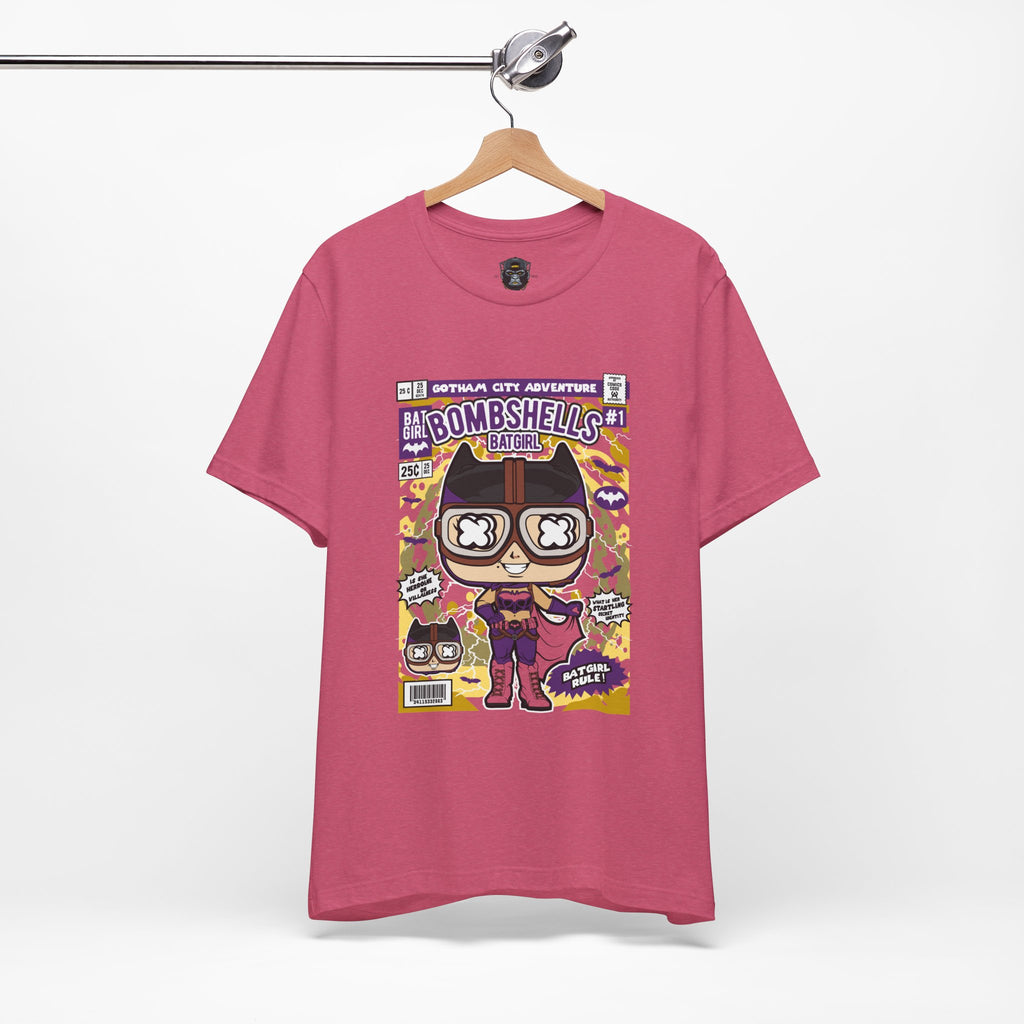 Comic-Inspired Batgirl Tee, Perfect for Superhero Fans, Gifts for Birthdays, Casual Wear