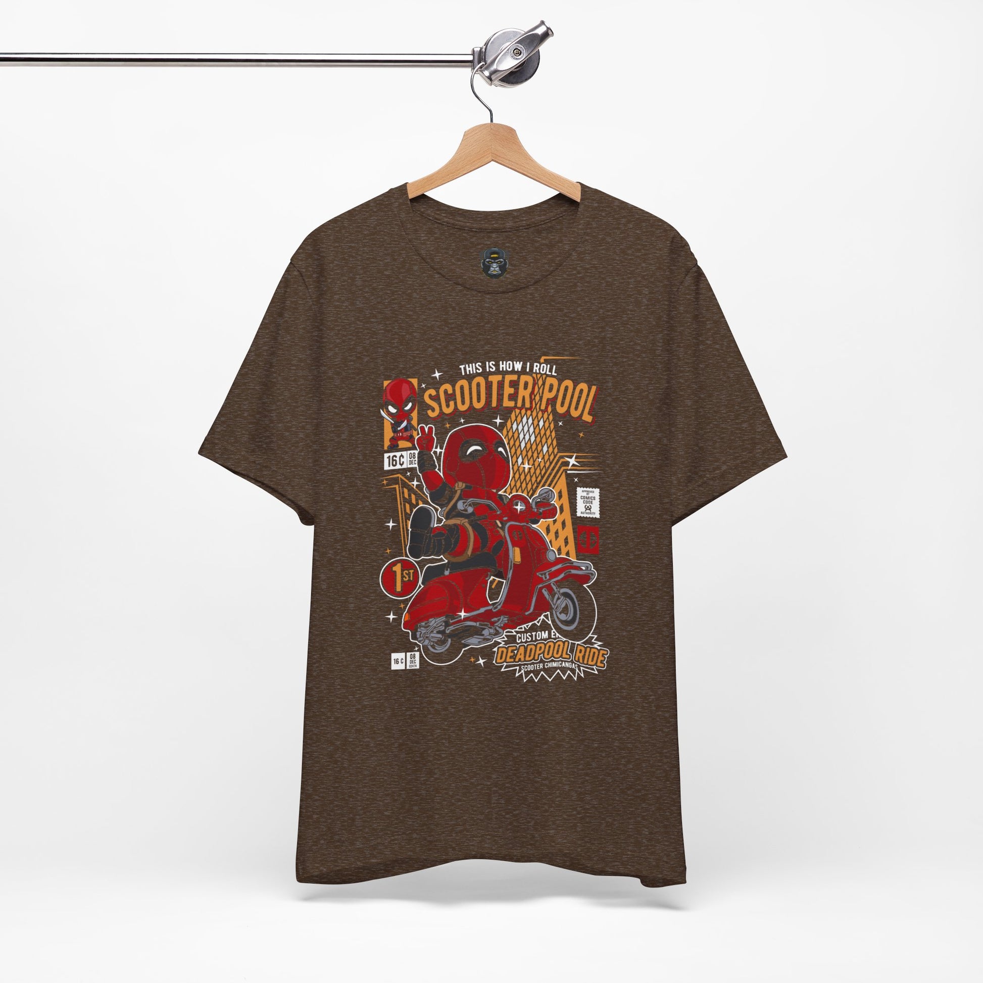 Retro Scooter Pool Tee, Unisex Jersey T-Shirt, Vintage Motorcycle Shirt, Gift for Him/Her