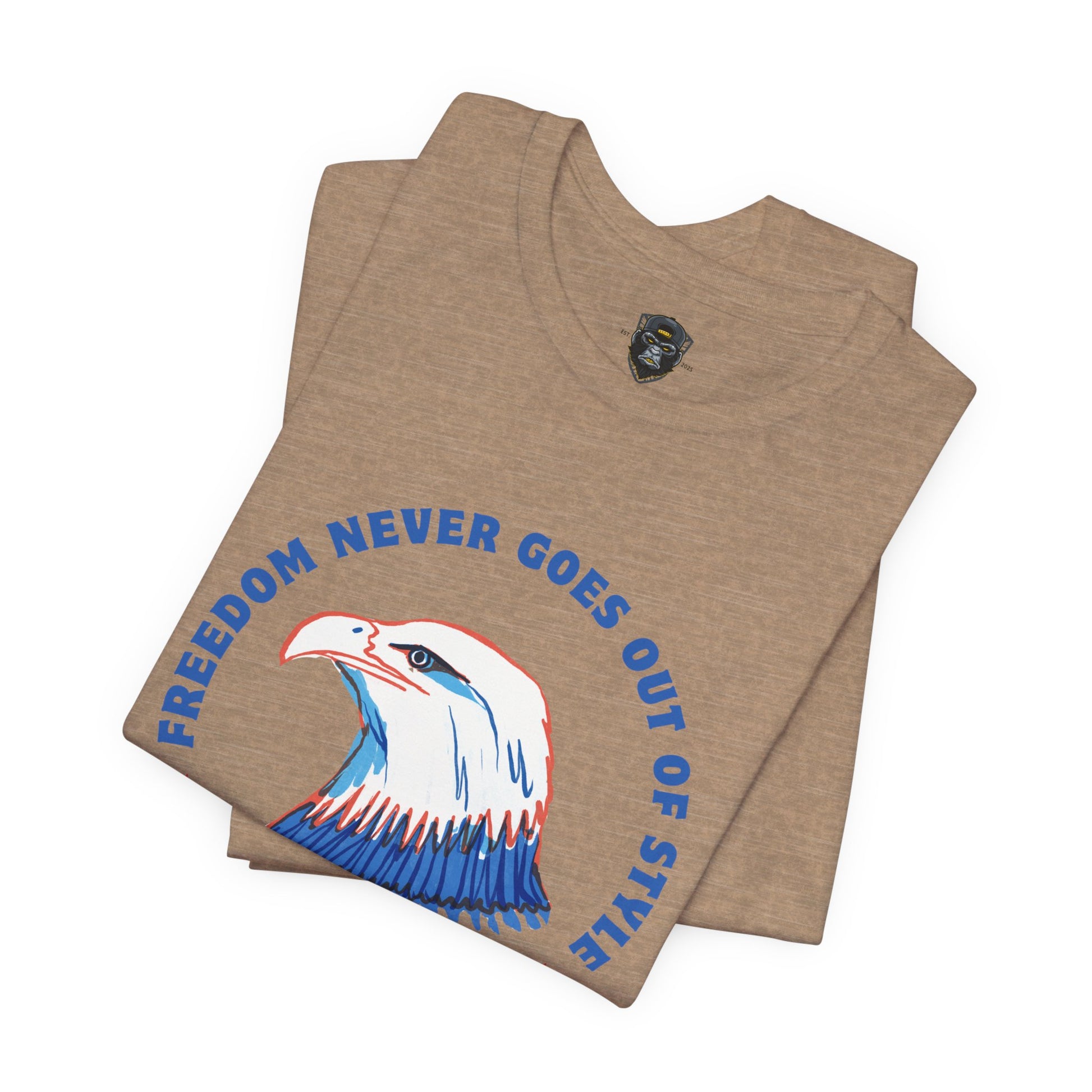 Patriotic Eagle Tee, Freedom Never Goes Out of Style Shirt, USA Pride Apparel, 4th of July Gift