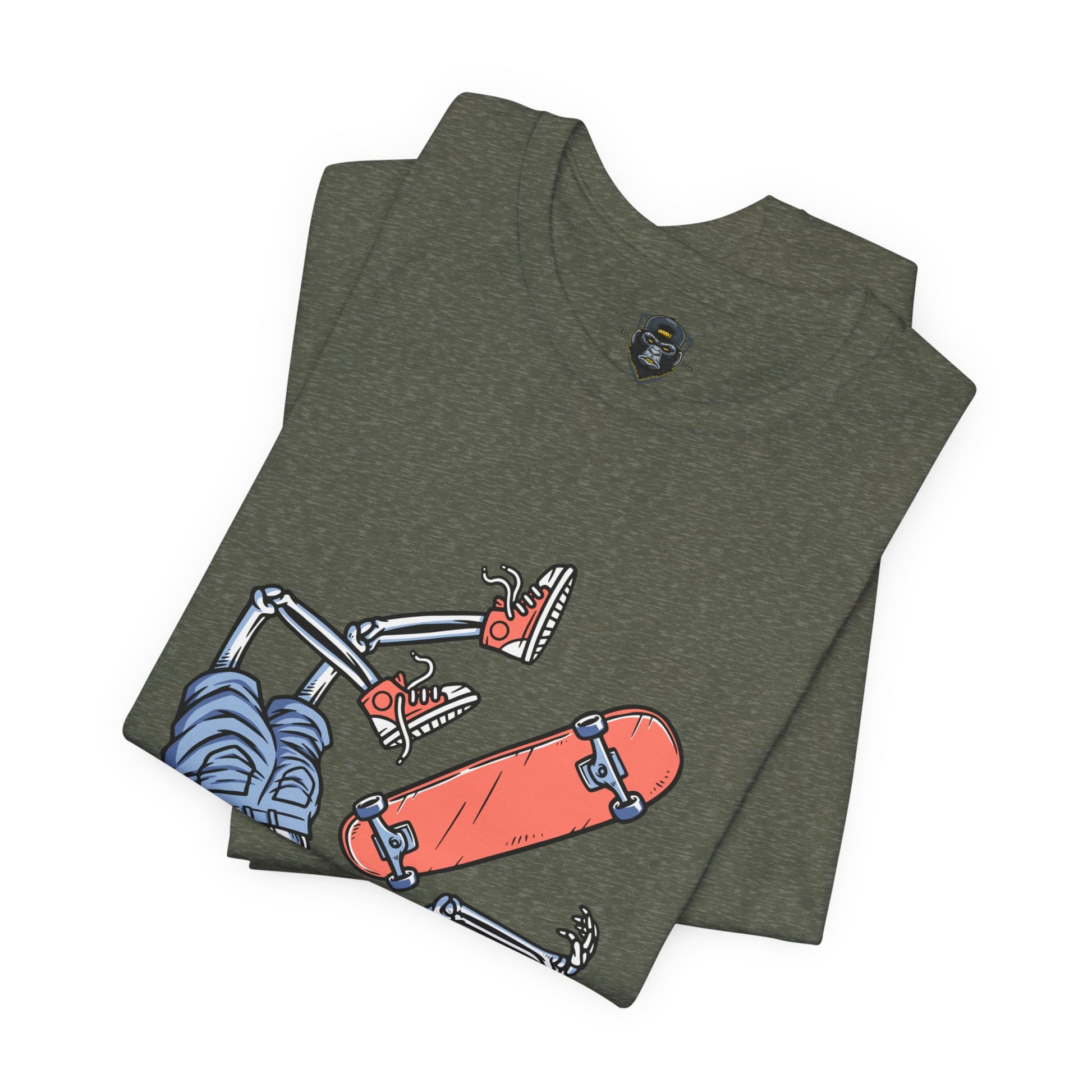 Skateboard Graphic Tee, Casual Streetwear Shirt, Cool Gift for Skaters