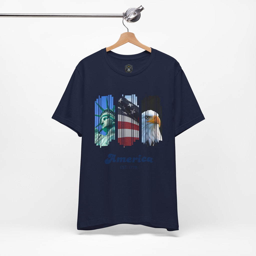Patriotic T-Shirt, USA Pride Top, Independence Day Apparel, 4th of July Outfit