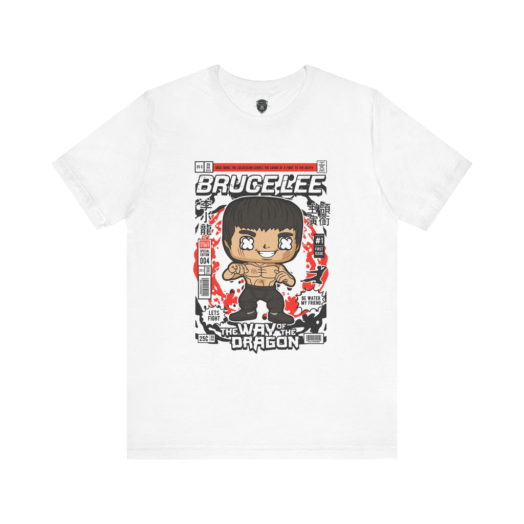Bruce Lee Cartoon Short Sleeve Tee, Unisex Graphic T-Shirt, Martial Arts Apparel, Gift for Bruce Lee Fans