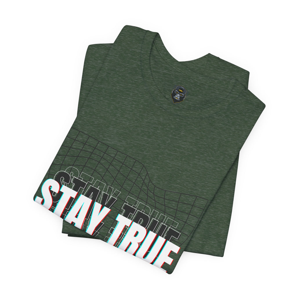 Stay True Jersey Tee, Motivational Graphic Shirt, Trendy Gift for Teens