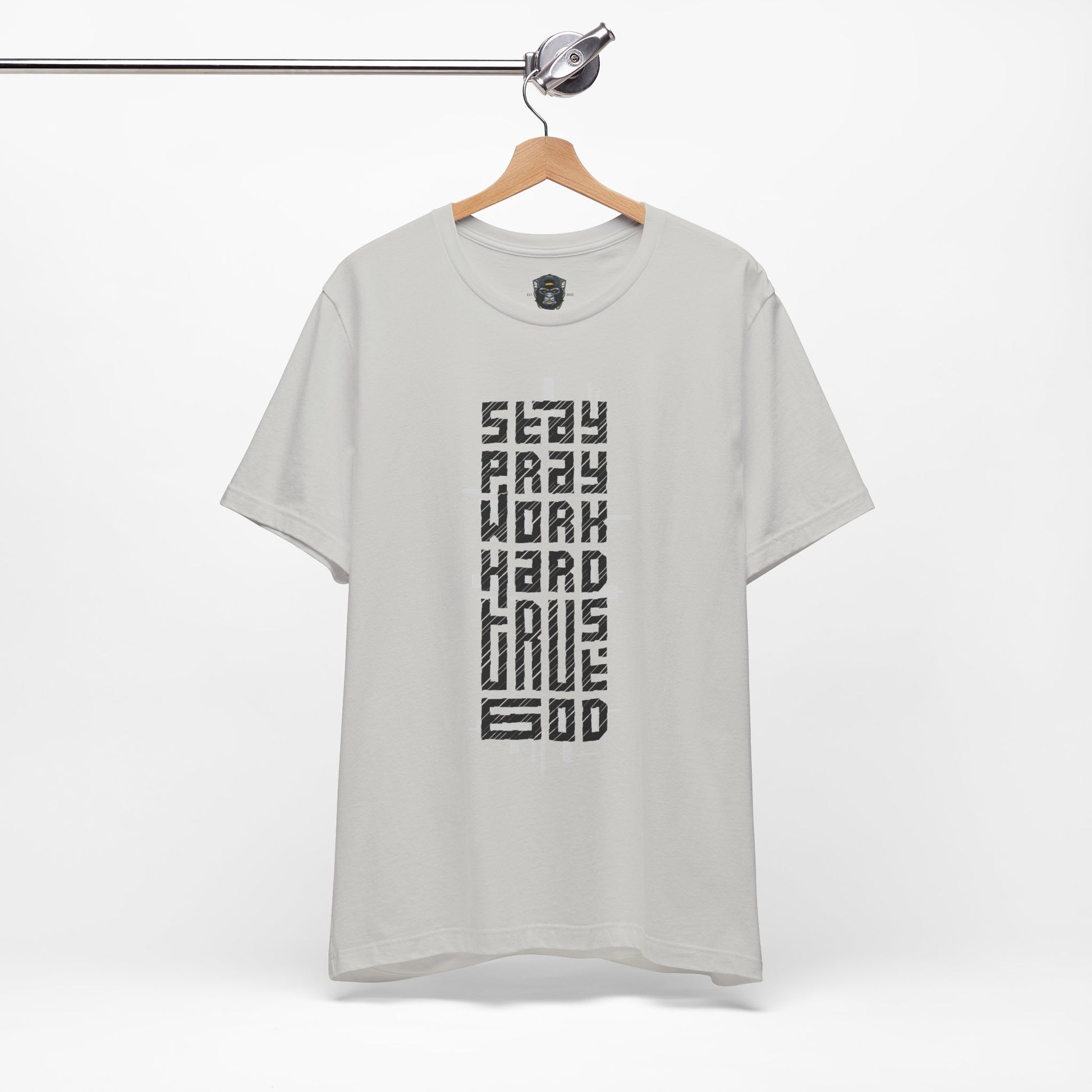 Stay Crazy Work Hard Tee, Motivational T-Shirt, Casual Wear, Gift for Him/Her
