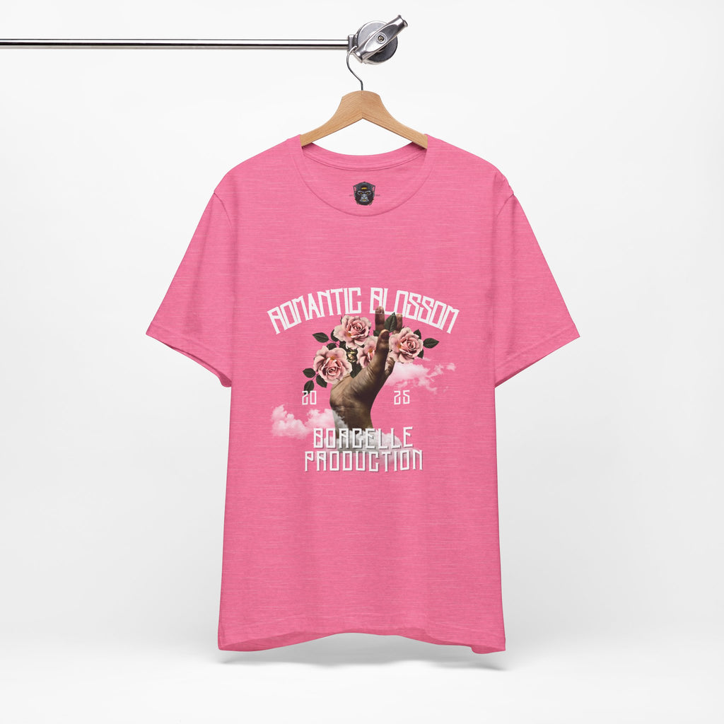 Romantic Blossom Jersey Tee, Trendy Graphic Tee, Floral T-Shirt