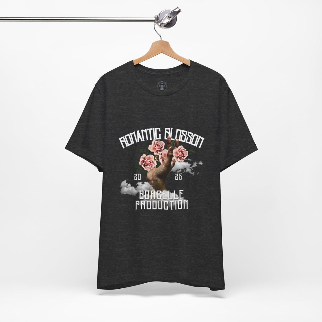 Romantic Blossom Jersey Tee, Trendy Graphic Tee, Floral T-Shirt