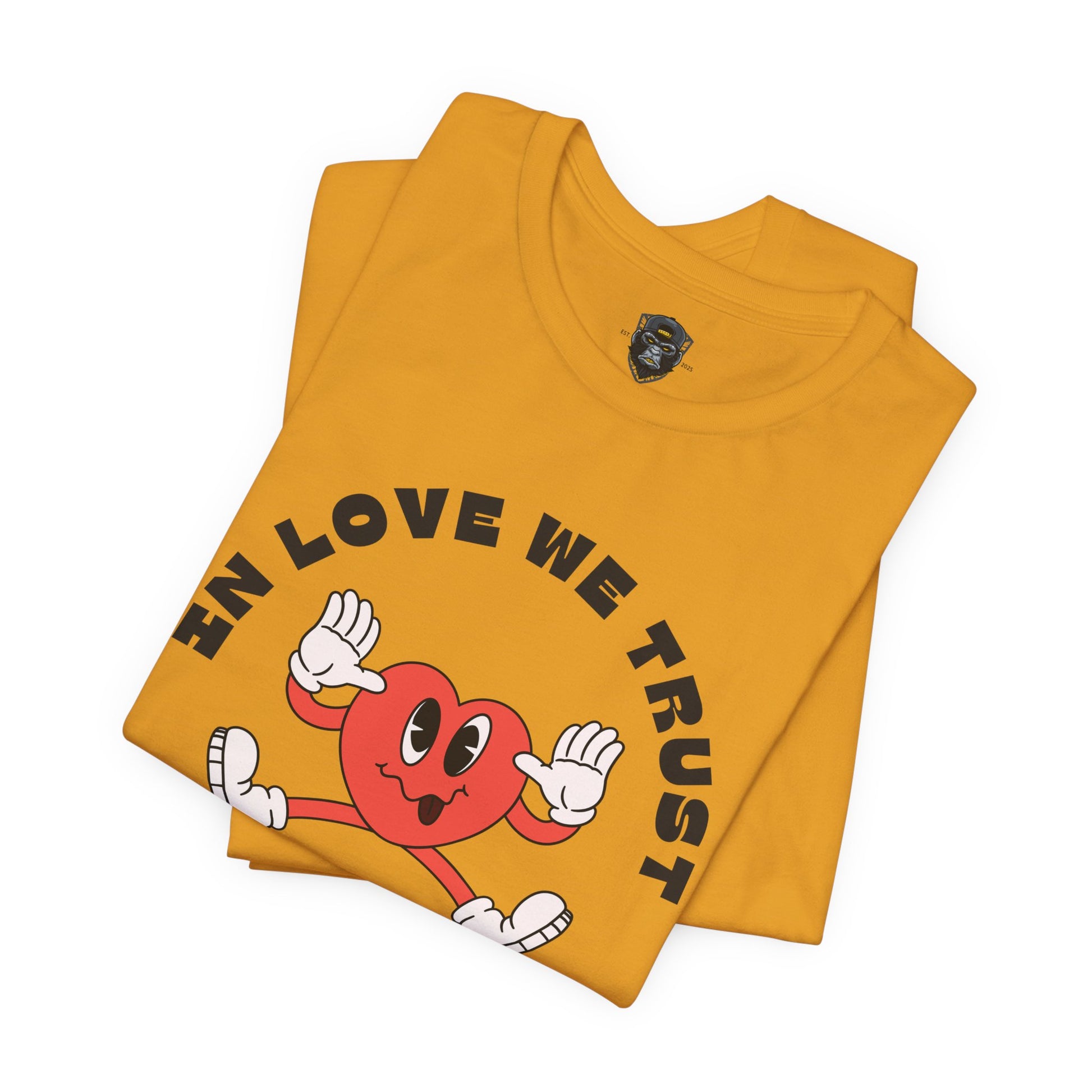 Fun Heart Graphic Tee - In Love We Trust T-Shirt, Valentine's Day Gift