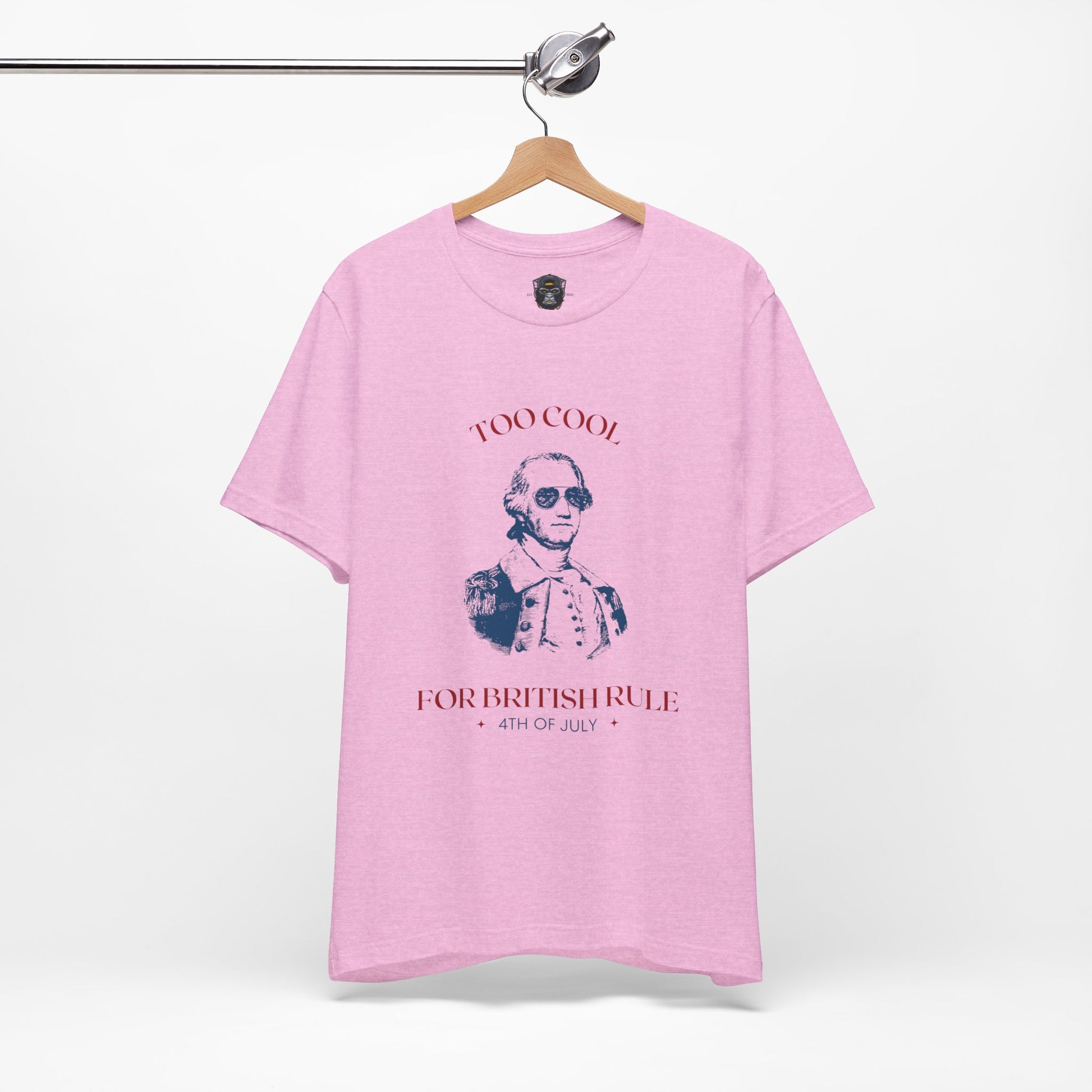 4th of July Vintage Graphic Tee - Too Cool for British Rule, Patriotic T-Shirt