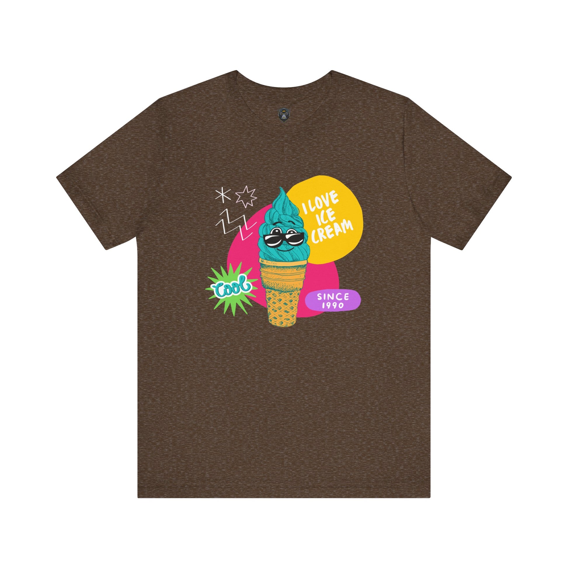 I Love Ice Cream Jersey Tee, Cool Summer Shirt, Fun Graphic Tee, Ice Cream Lover Gift