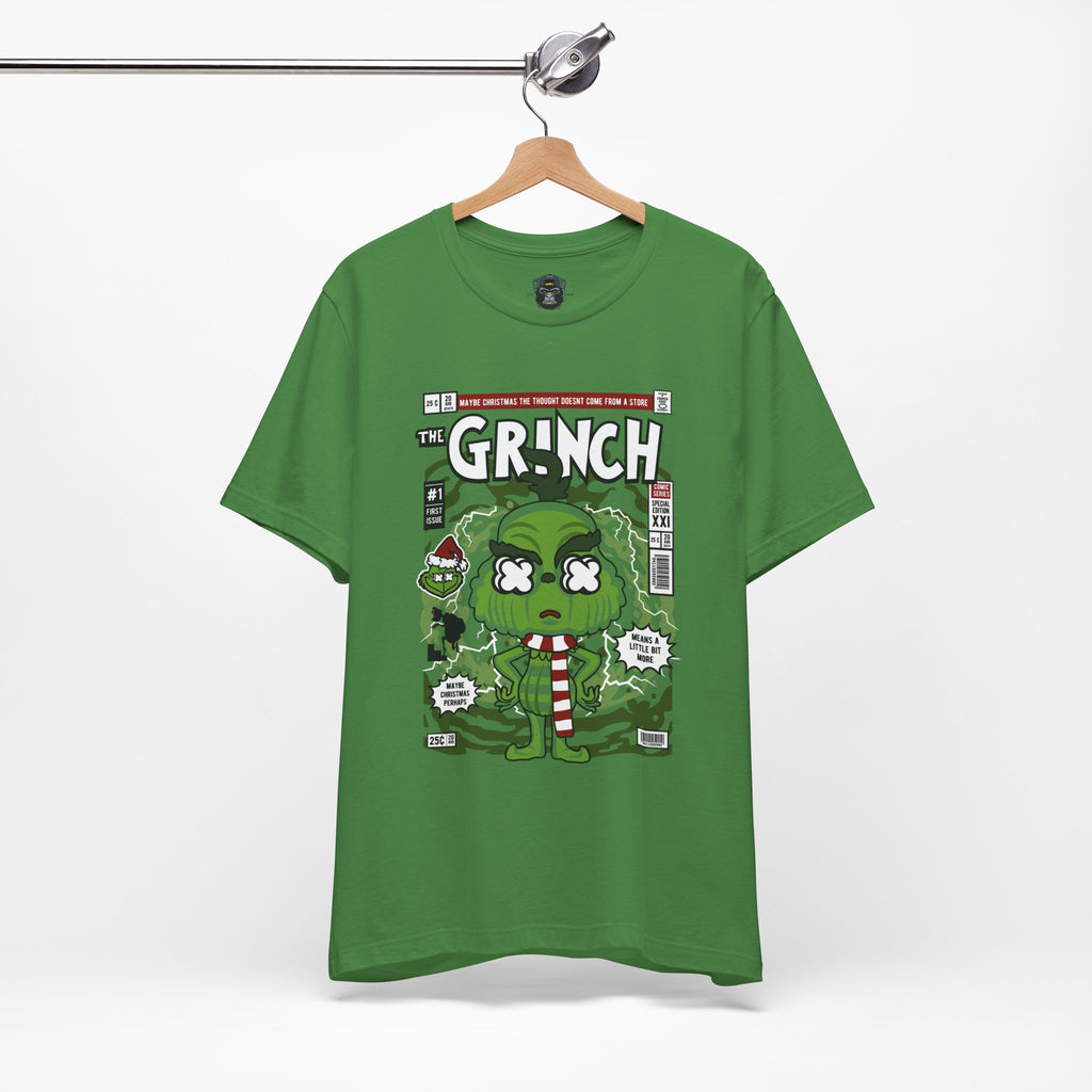 Grinch Comic Unisex Tee, Fun Holiday T-Shirt, Christmas Party Wear, Ugly Sweater Alternative