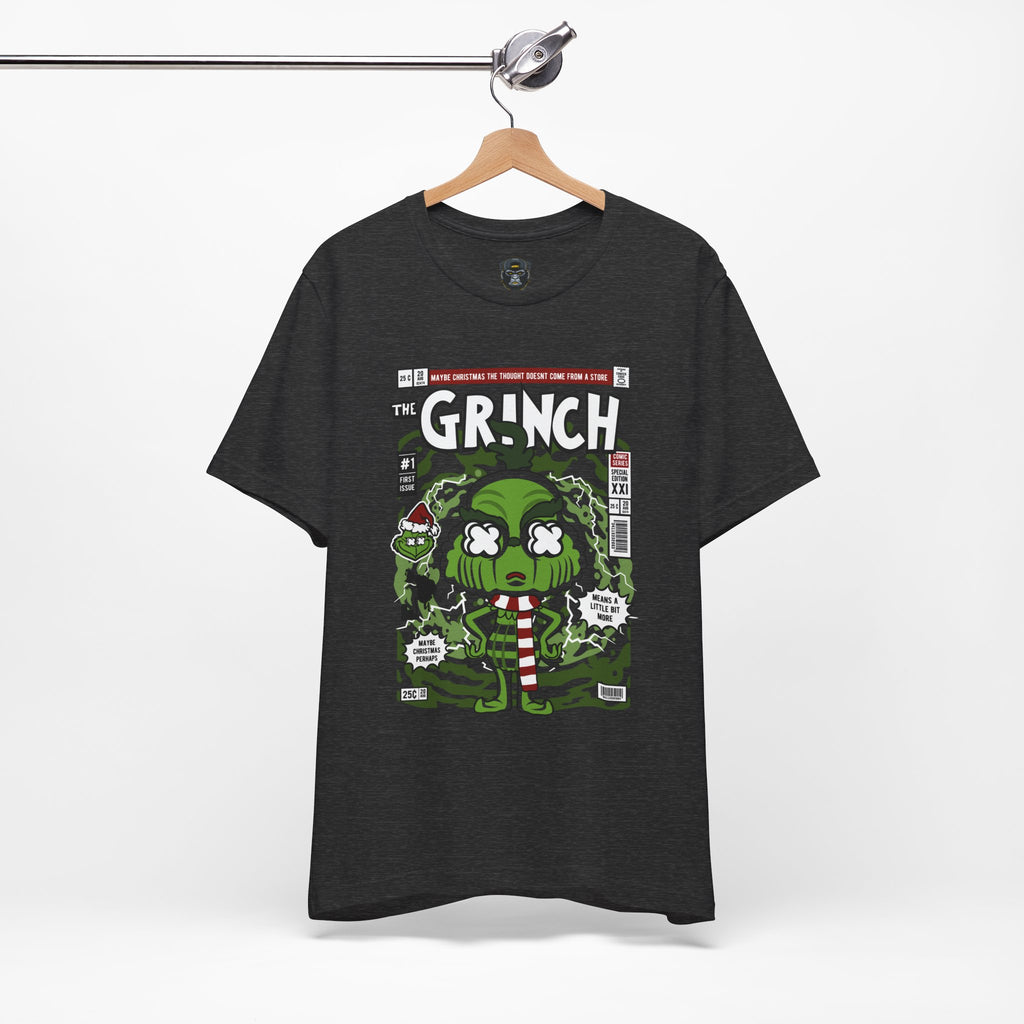 Grinch Comic Unisex Tee, Fun Holiday T-Shirt, Christmas Party Wear, Ugly Sweater Alternative