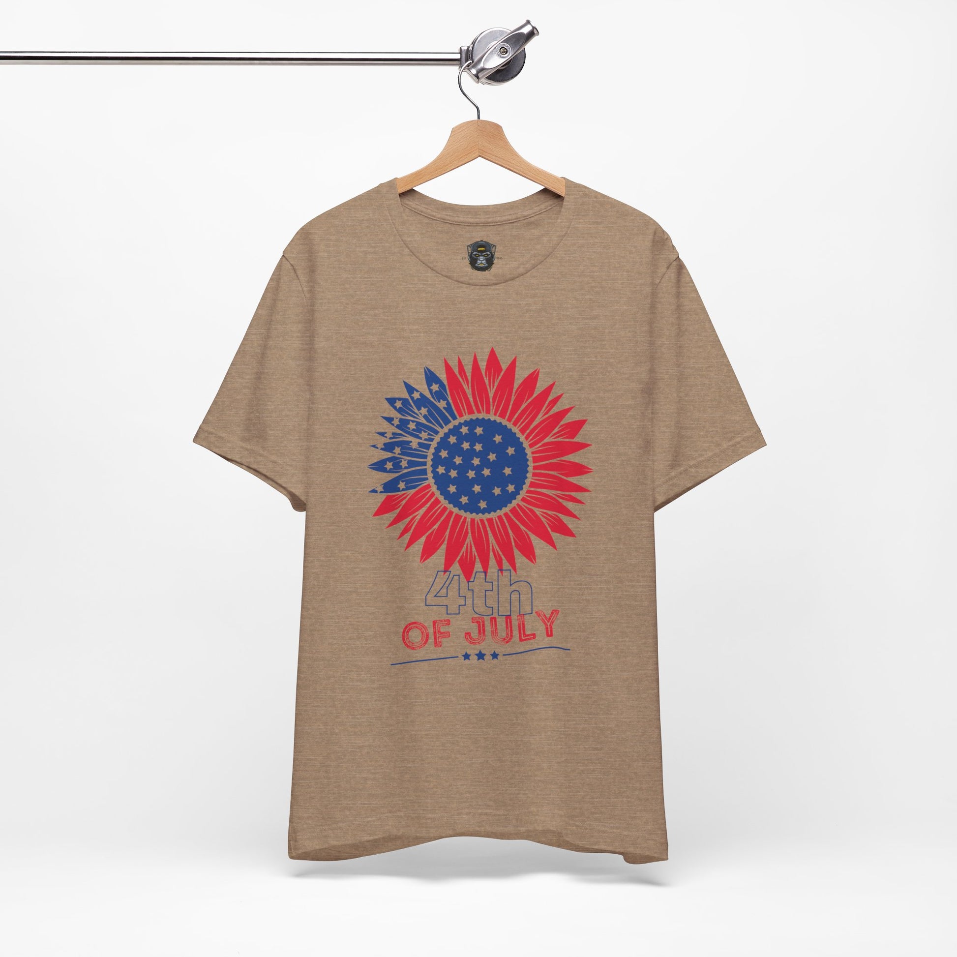 Patriotic Floral Tee, 4th of July T-Shirt, Unisex Graphic Shirt, Summer Festival Wear