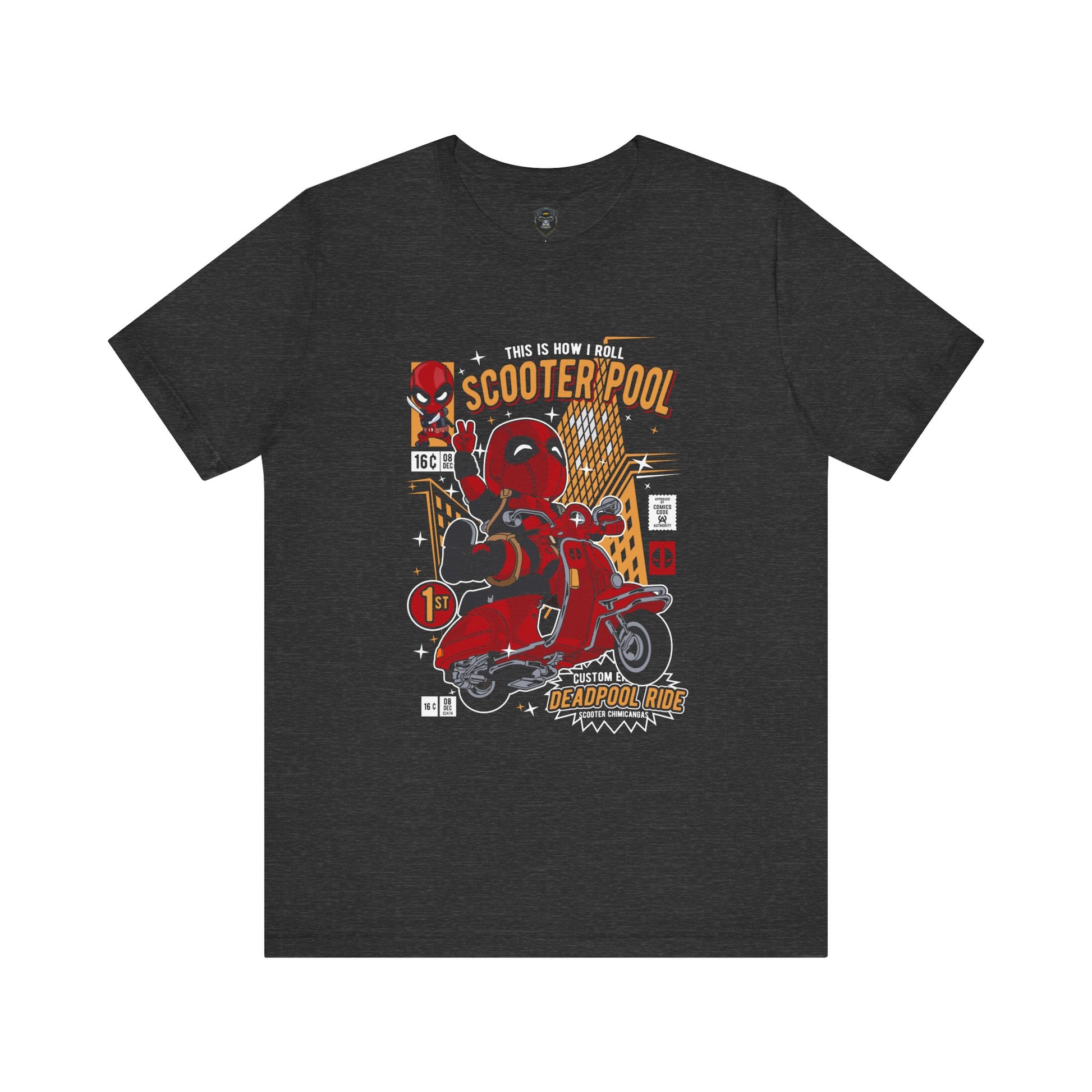 Retro Scooter Pool Tee, Unisex Jersey T-Shirt, Vintage Motorcycle Shirt, Gift for Him/Her